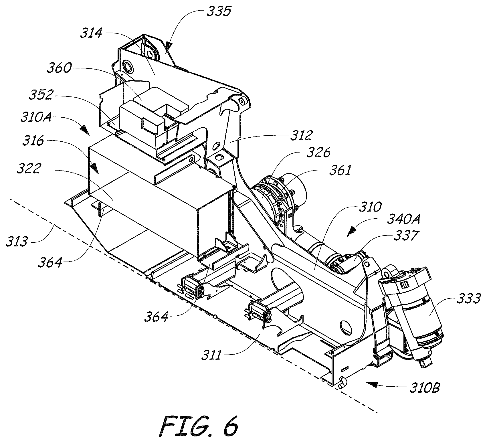 Patent US12460371 Figure 6 – Electrically powered power machine