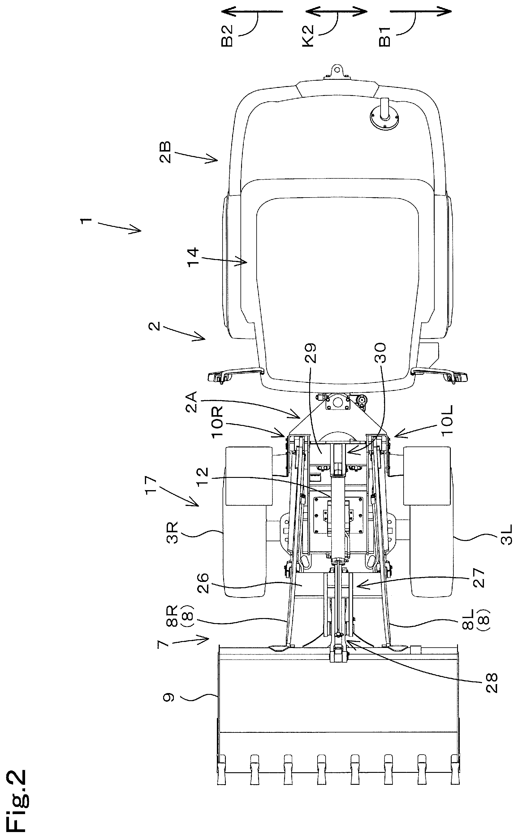 Patent US12460372 Figure 2 – Working machine