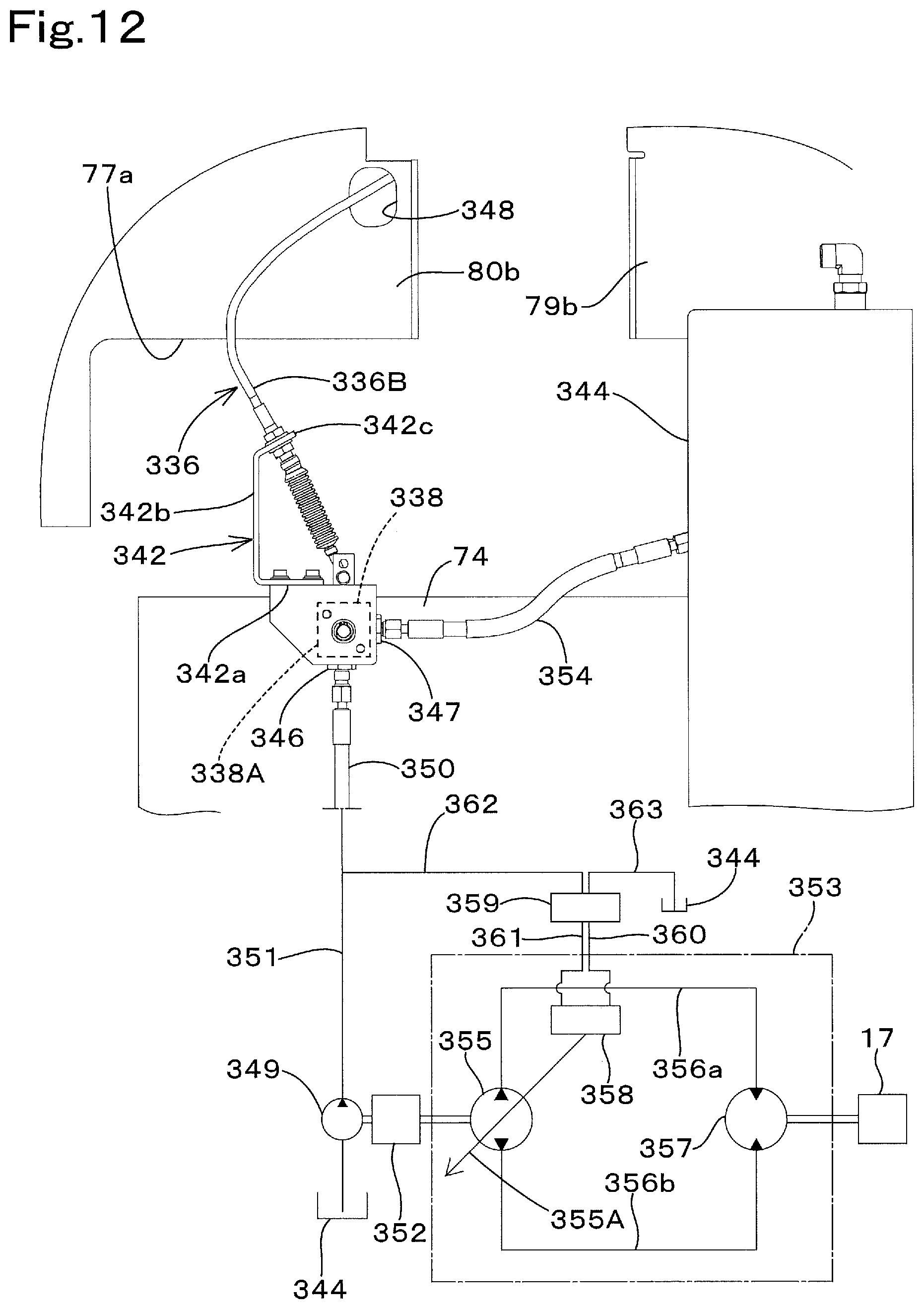 Patent US12460372 Figure 16 – Working machine