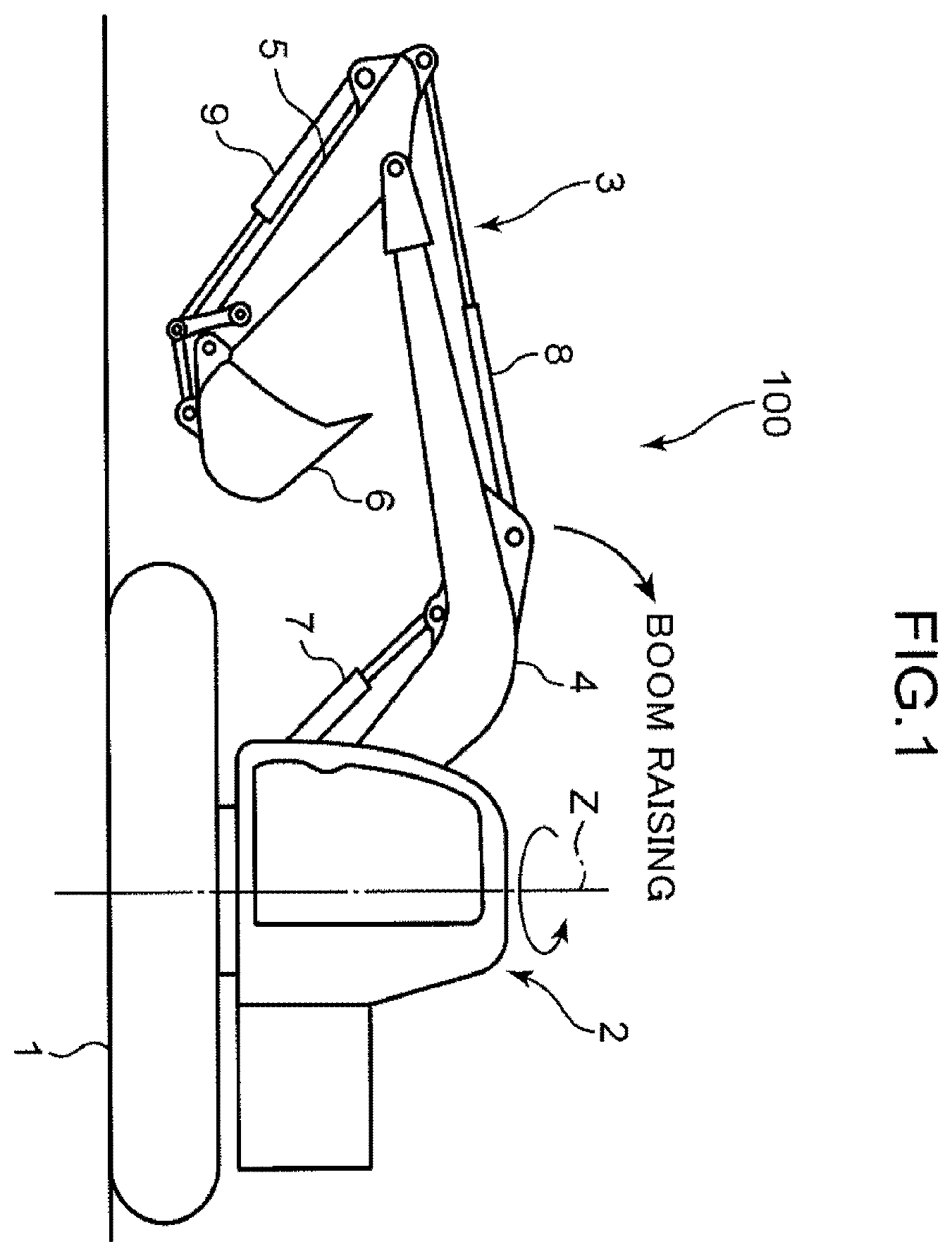 Patent US12460374 Figure 1 – Rotary construction machine
