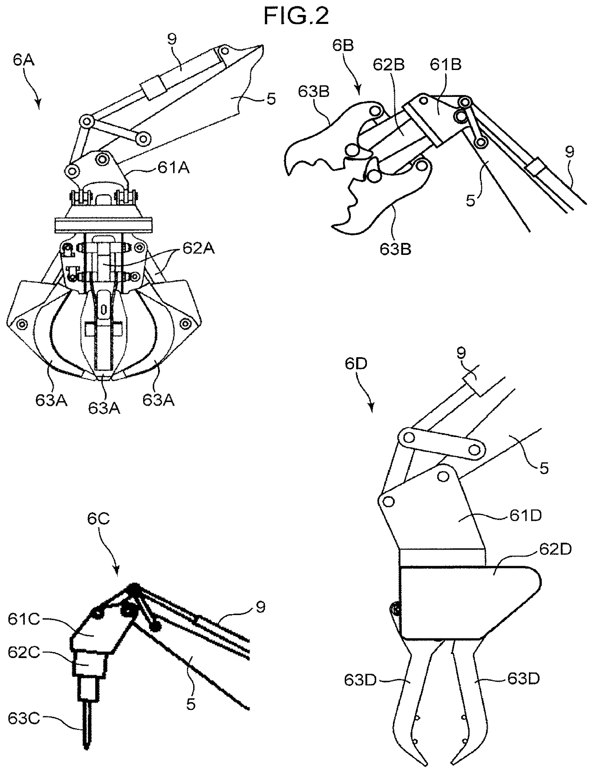 Patent US12460374 Figure 2 – Rotary construction machine
