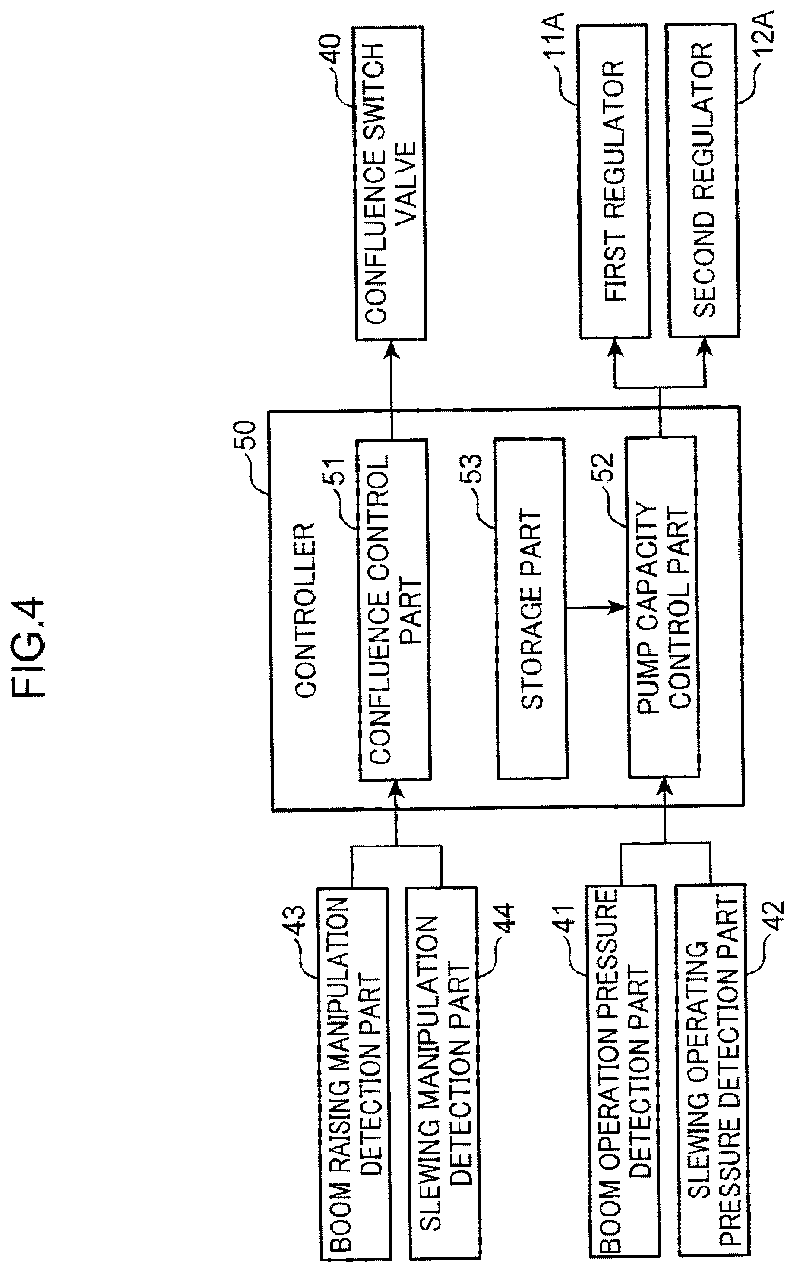 Patent US12460374 Figure 4 – Rotary construction machine