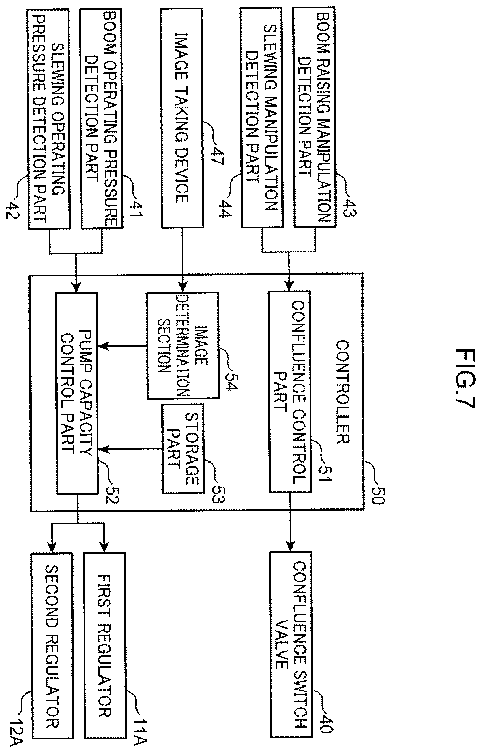 Patent US12460374 Figure 7 – Rotary construction machine