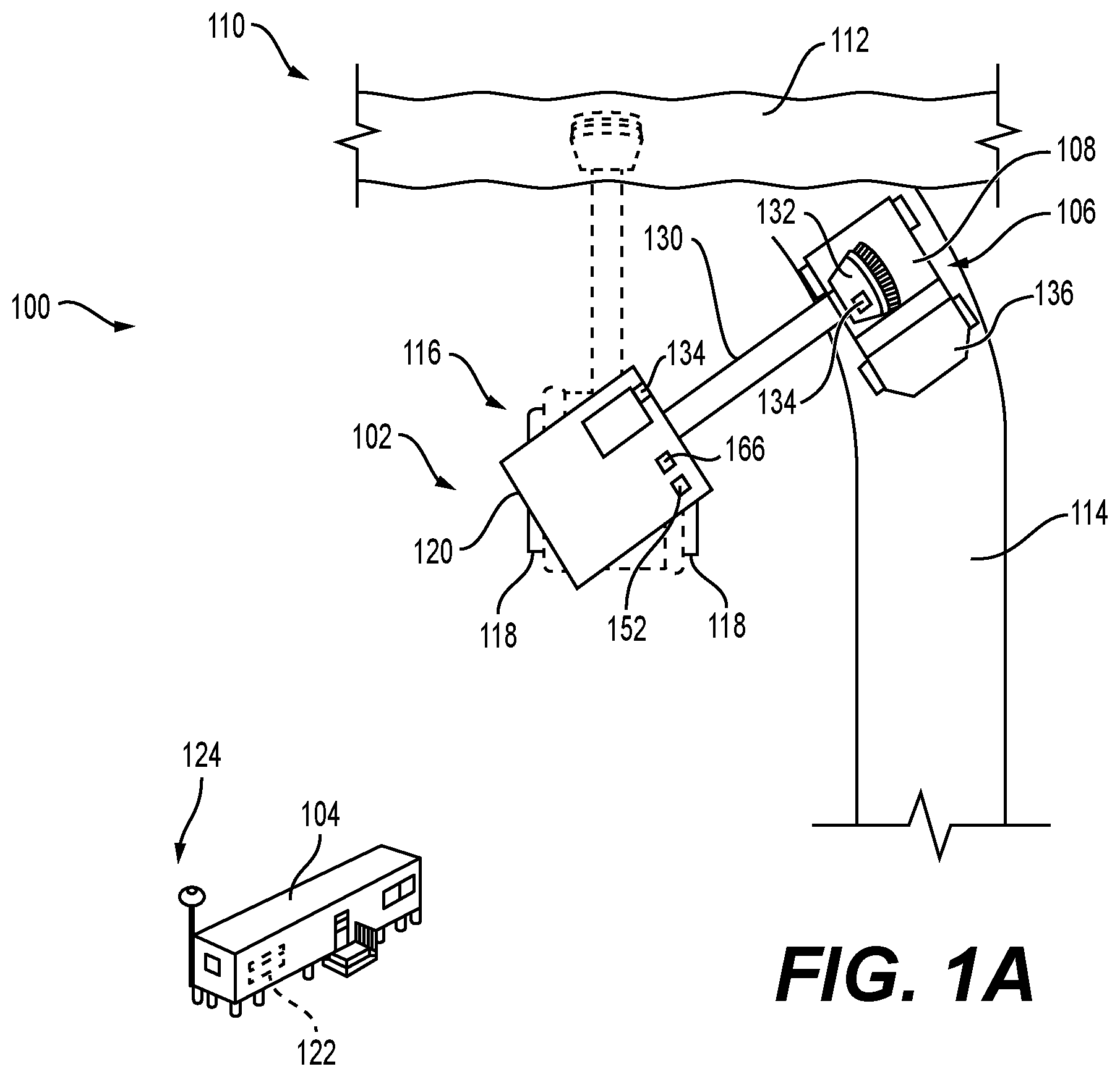 Patent US12460375 Figure 1 – Systems and methods for controlling a digging machine and positioning a transport vehicle