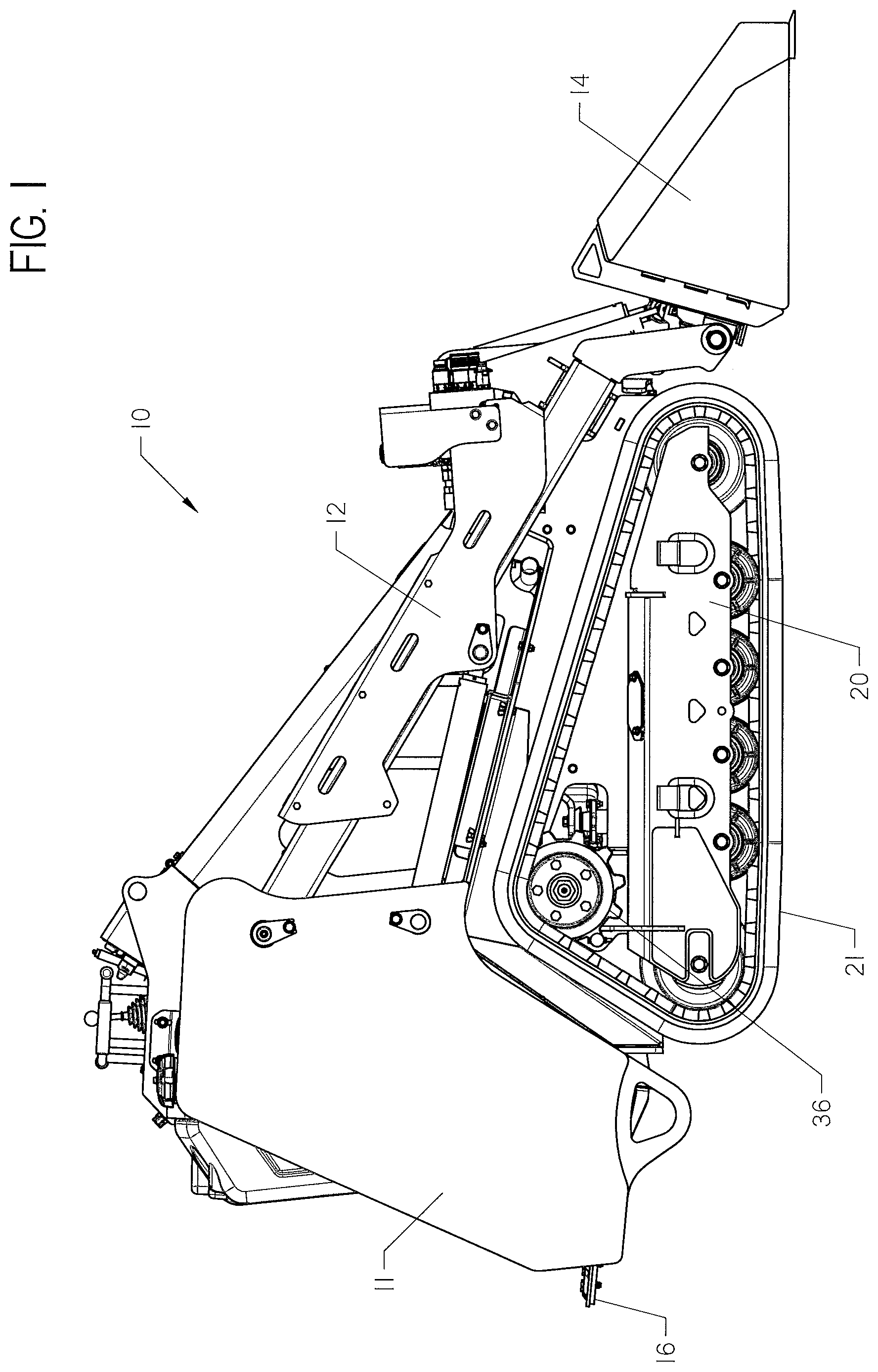 Patent US12460377 Figure 1 – Adjustable tracks