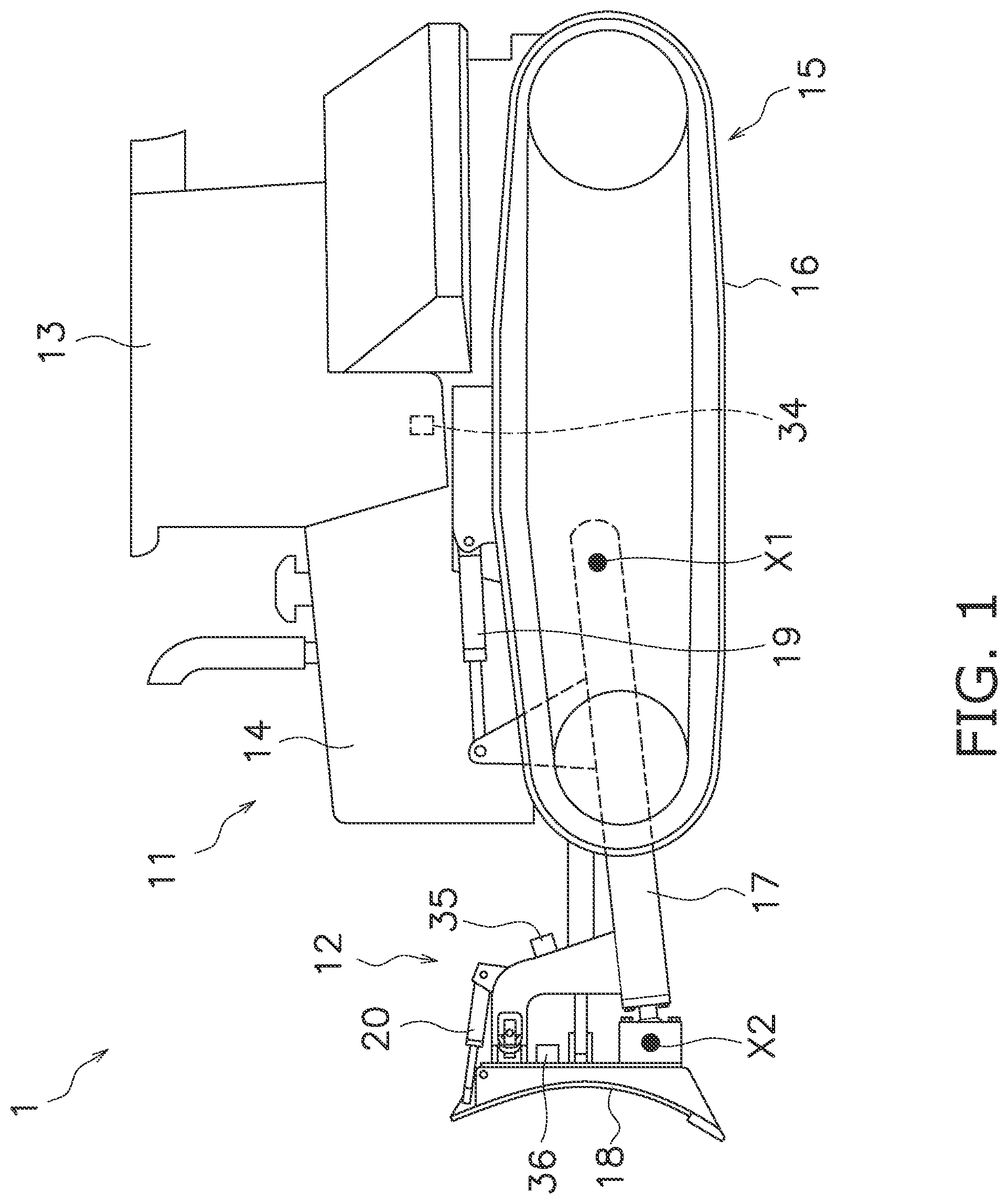 Patent US12460378 Figure 1 – Work machine and method for controlling work machine