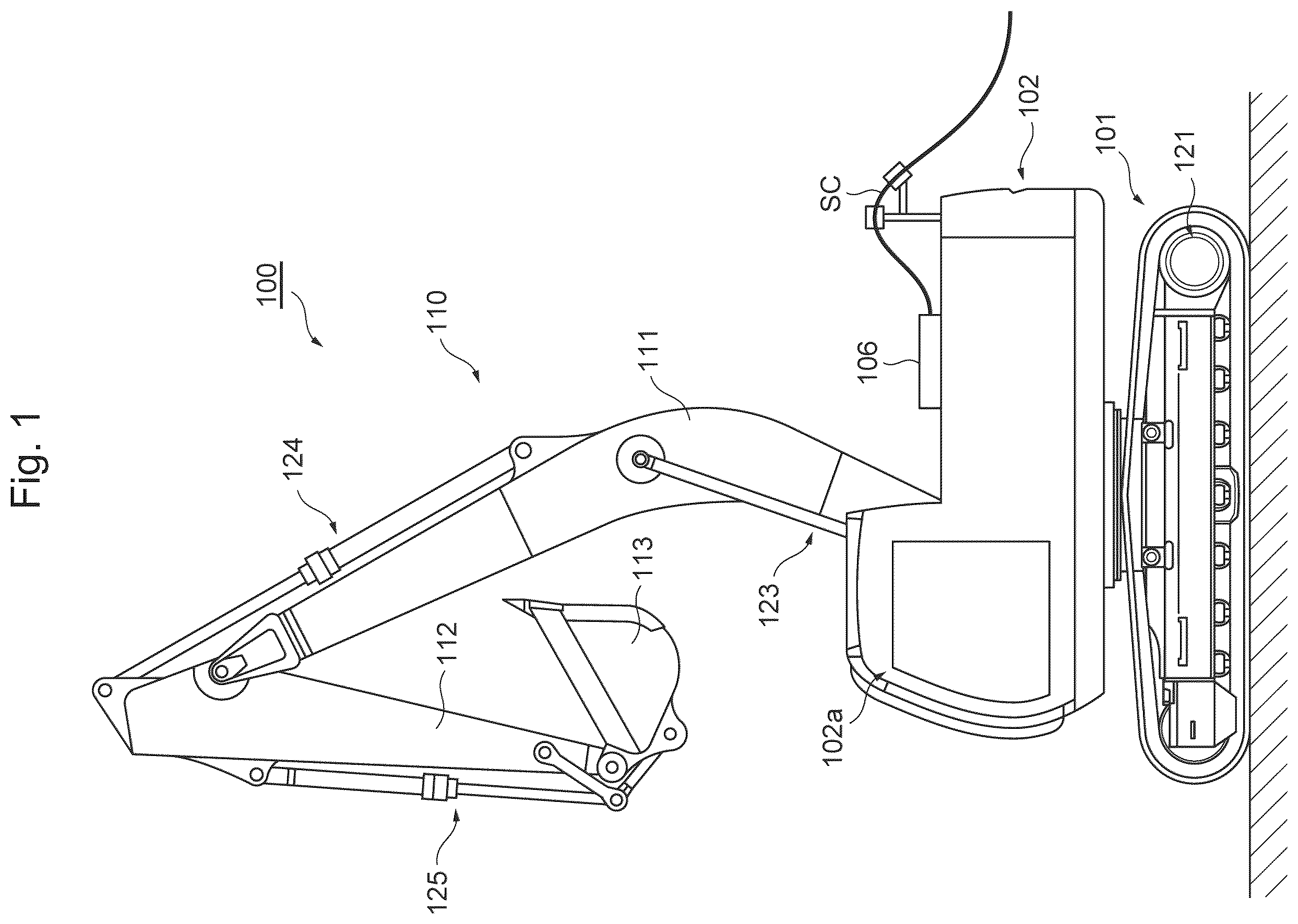 Patent US12460380 Figure 1 – Electric work machine