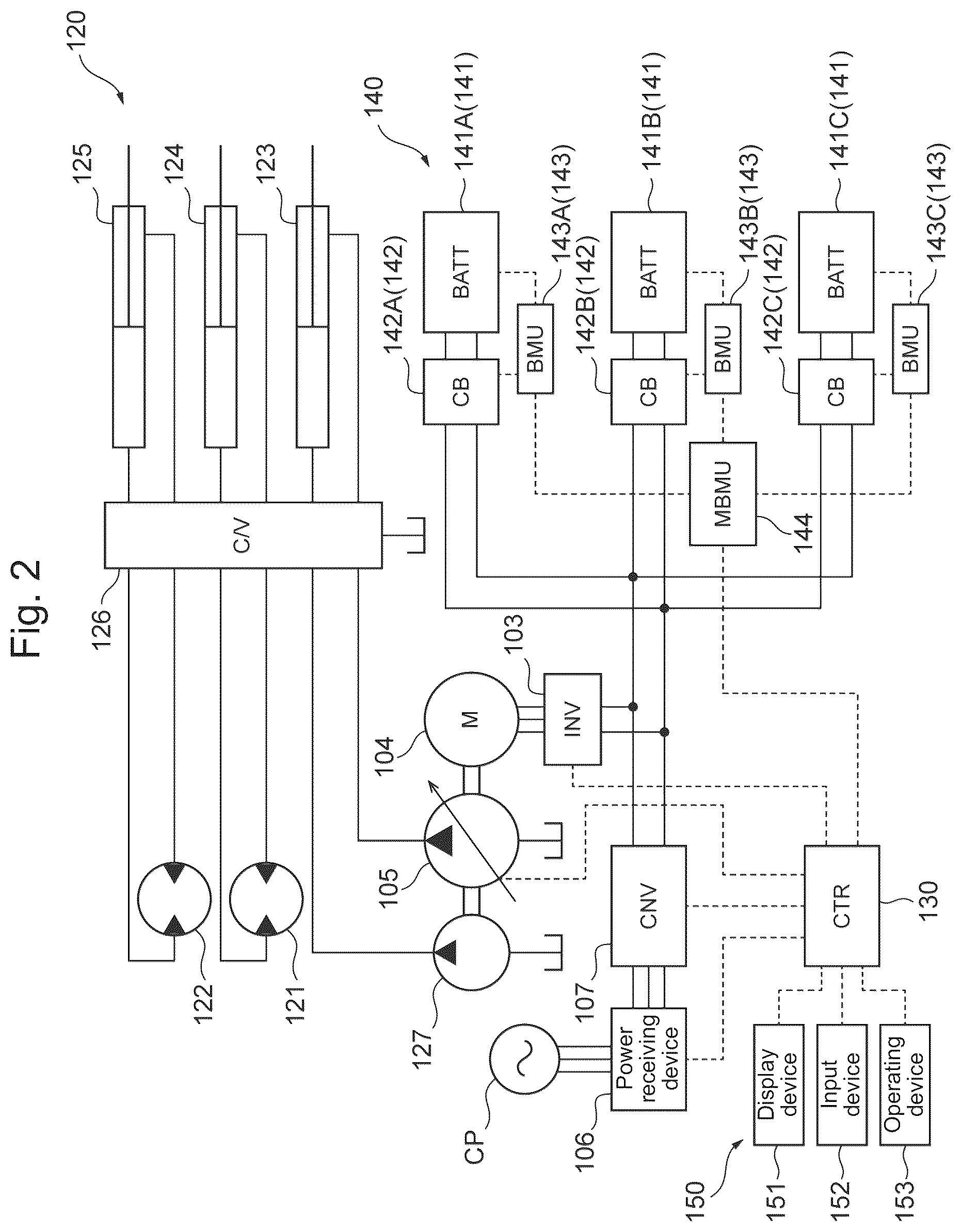 Patent US12460380 Figure 2 – Electric work machine