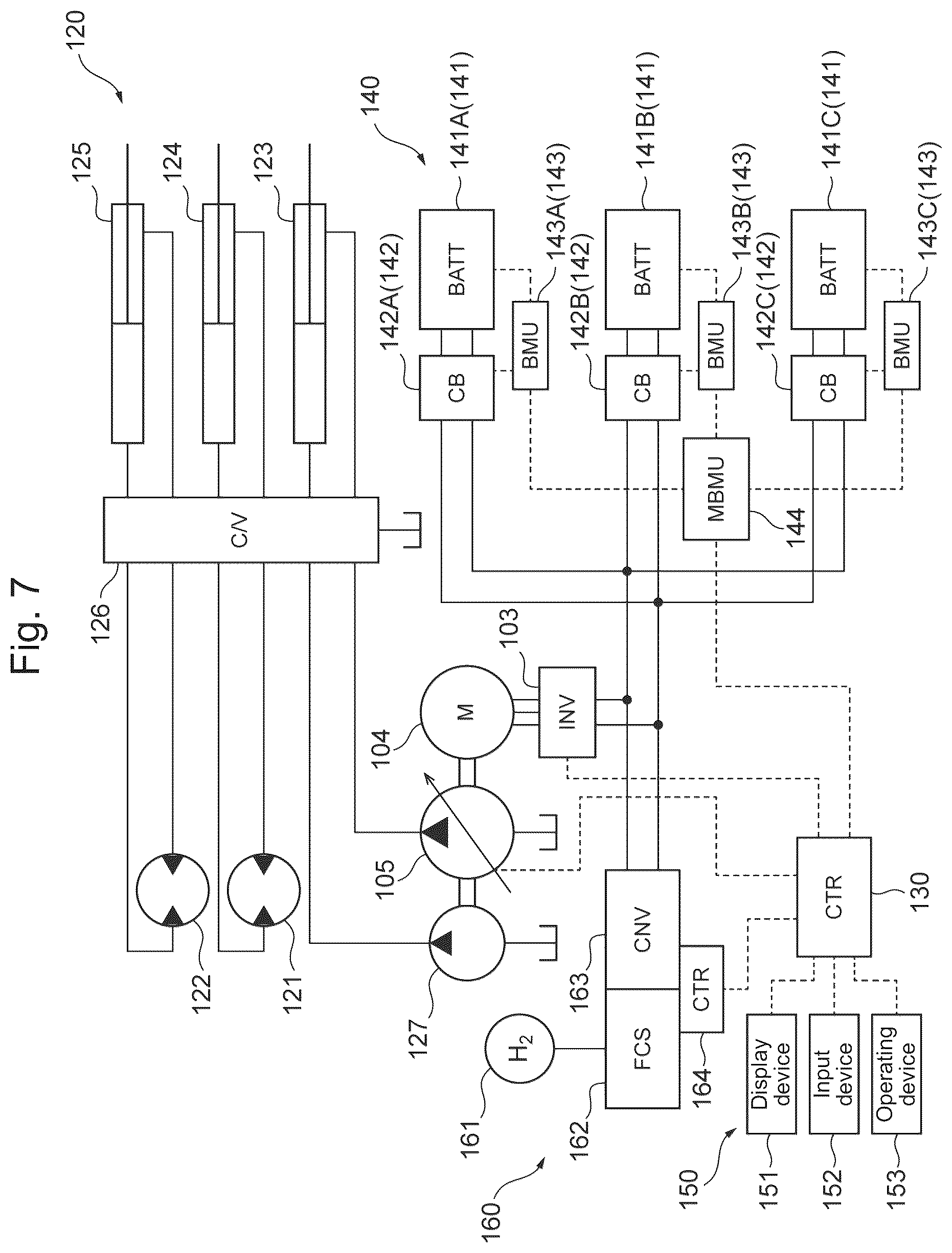 Patent US12460380 Figure 7 – Electric work machine