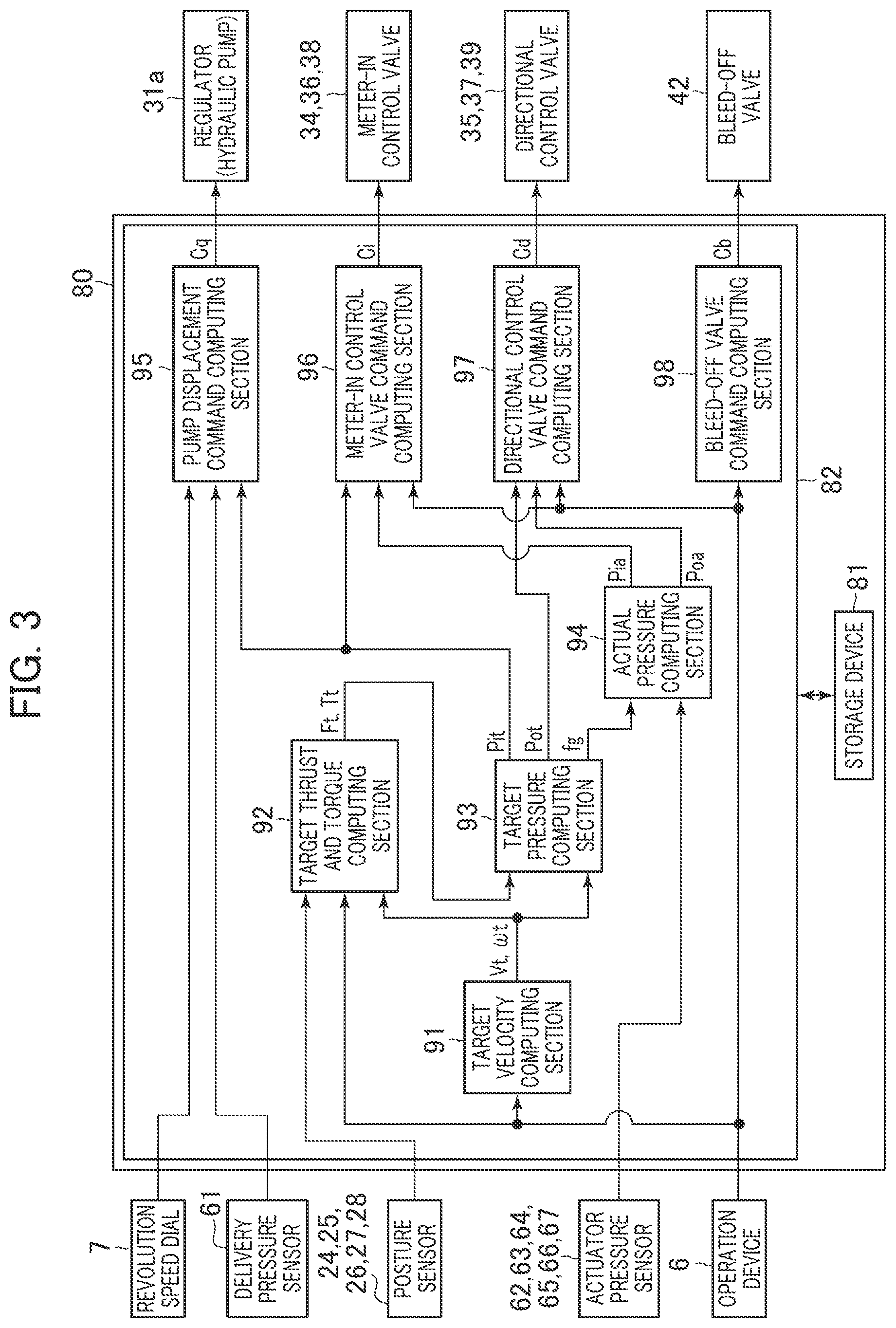 Patent US12460382 Figure 3 – Work machine