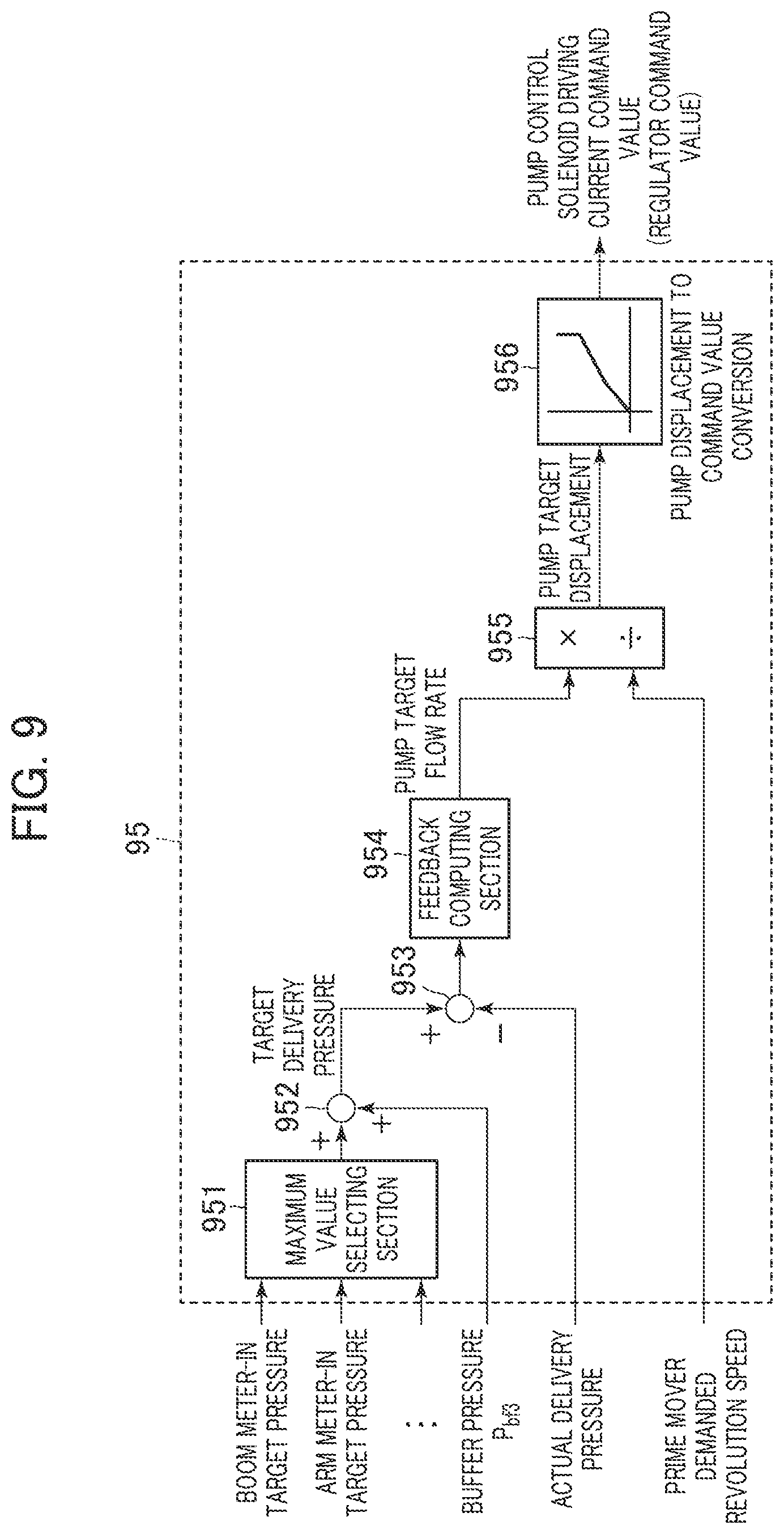 Patent US12460382 Figure 8 – Work machine