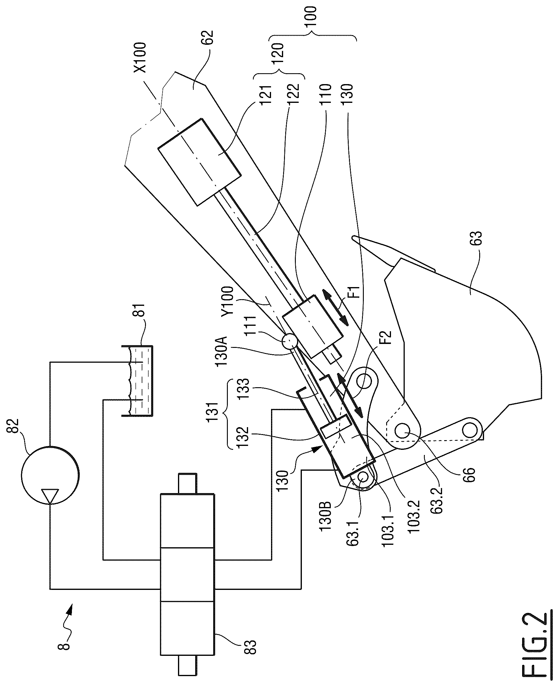 Patent US12460384 Figure 2 – Construction equipment