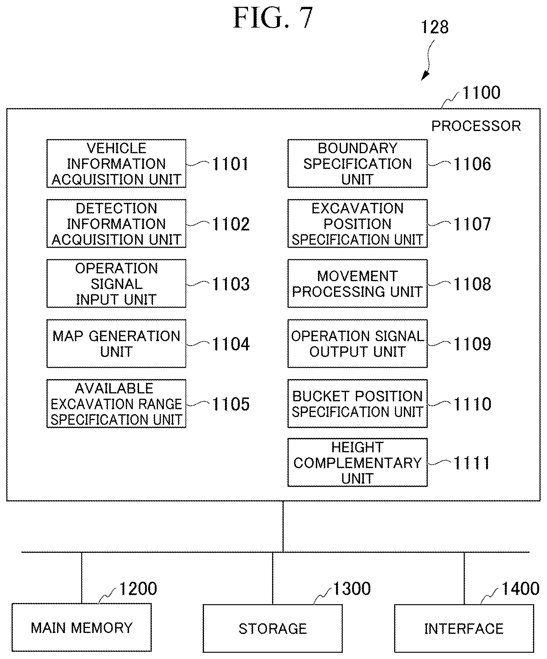 Patent US12460388 Figure 7 – Control device and control method for work machine