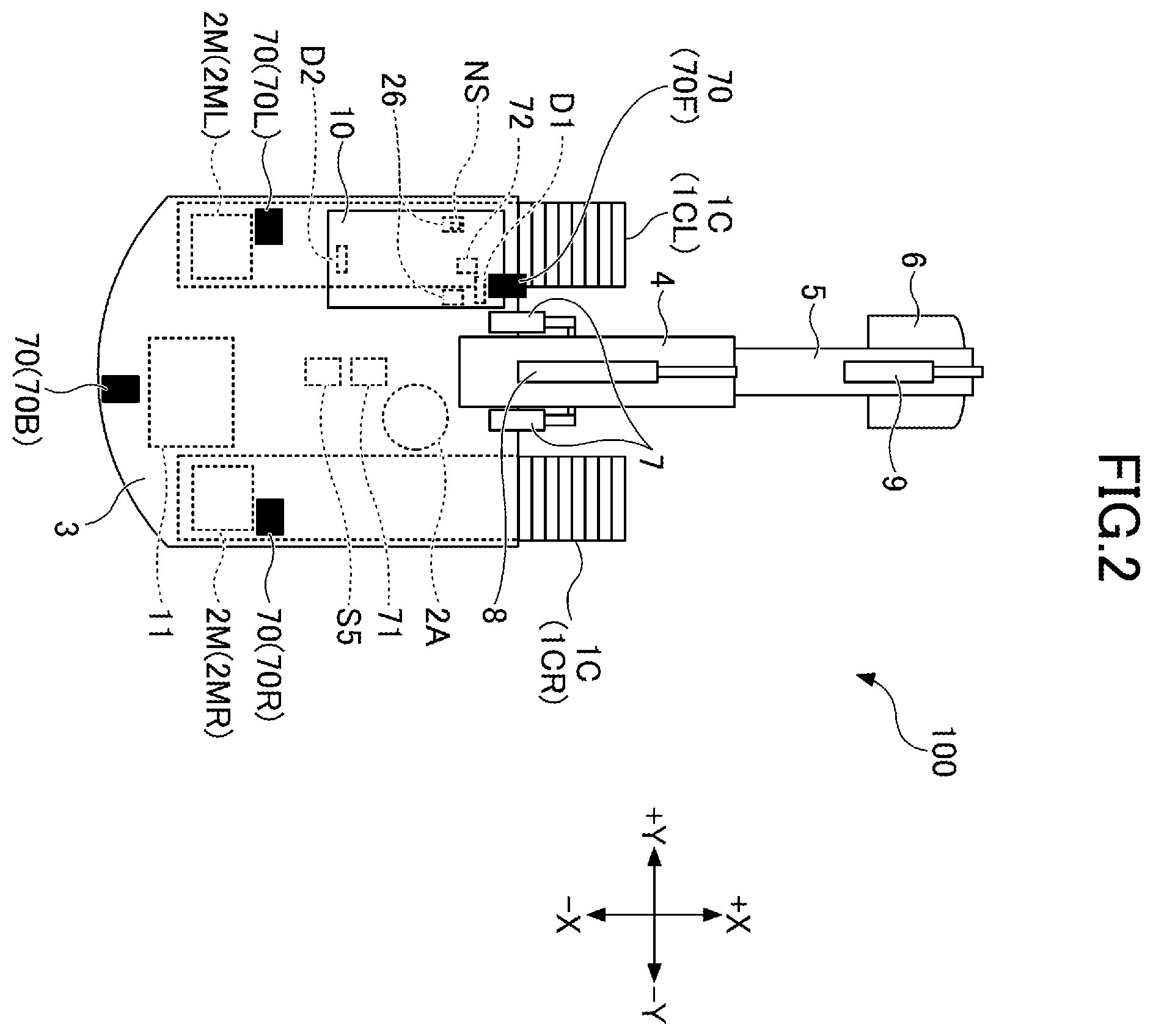 Patent US12460389 Figure 2 – Shovel and construction system