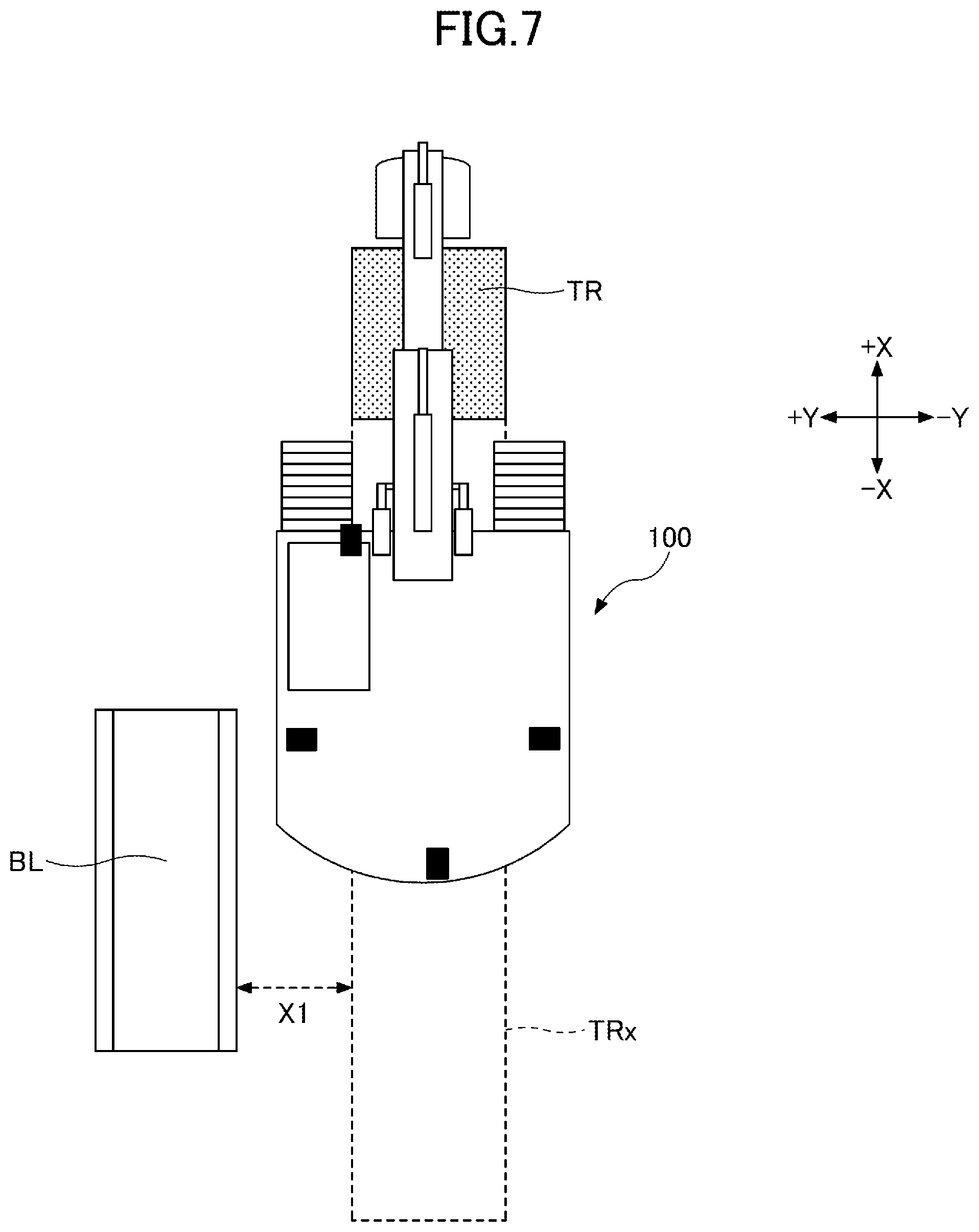 Patent US12460389 Figure 7 – Shovel and construction system