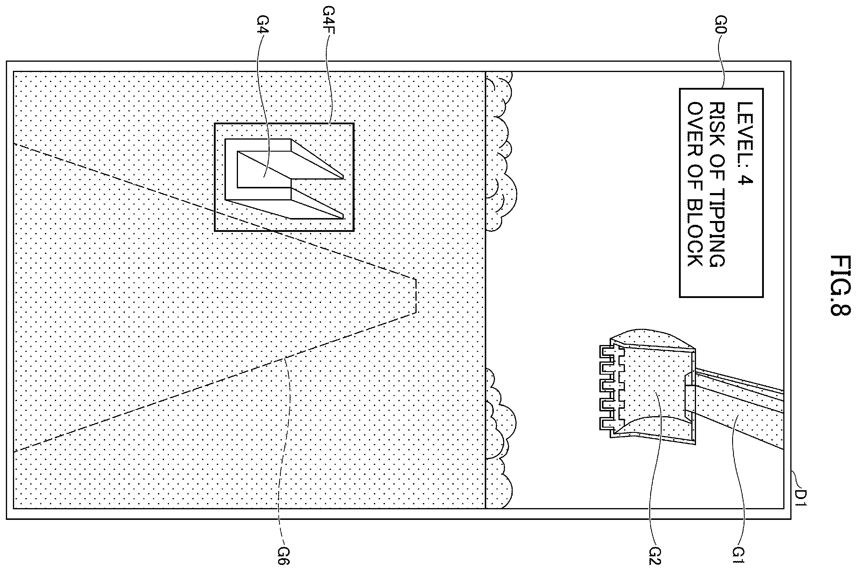Patent US12460389 Figure 8 – Shovel and construction system