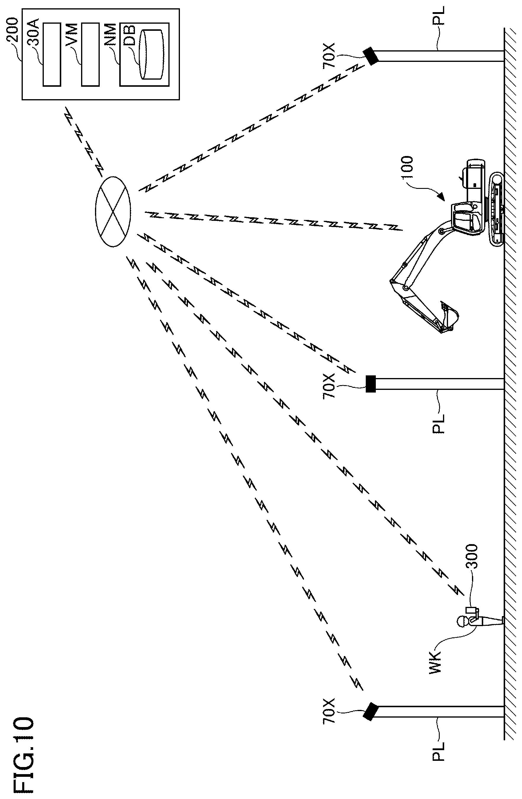 Patent US12460389 Figure 10 – Shovel and construction system