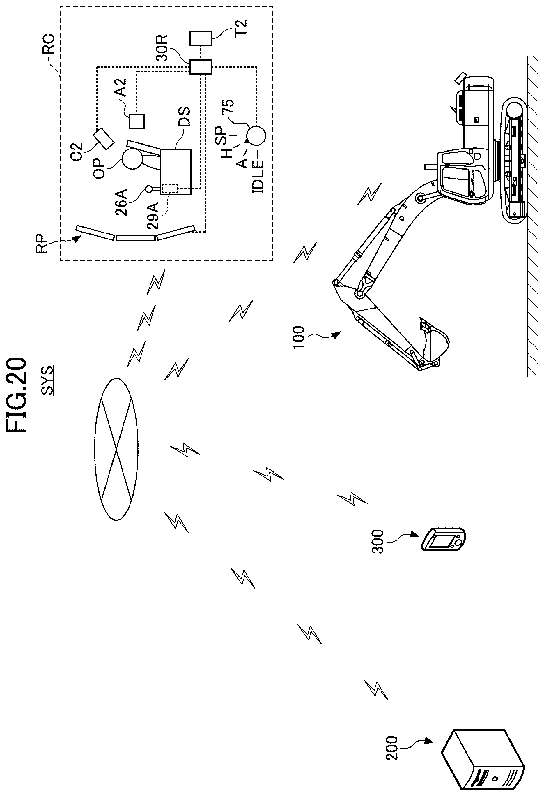 Patent US12460389 Figure 20 – Shovel and construction system