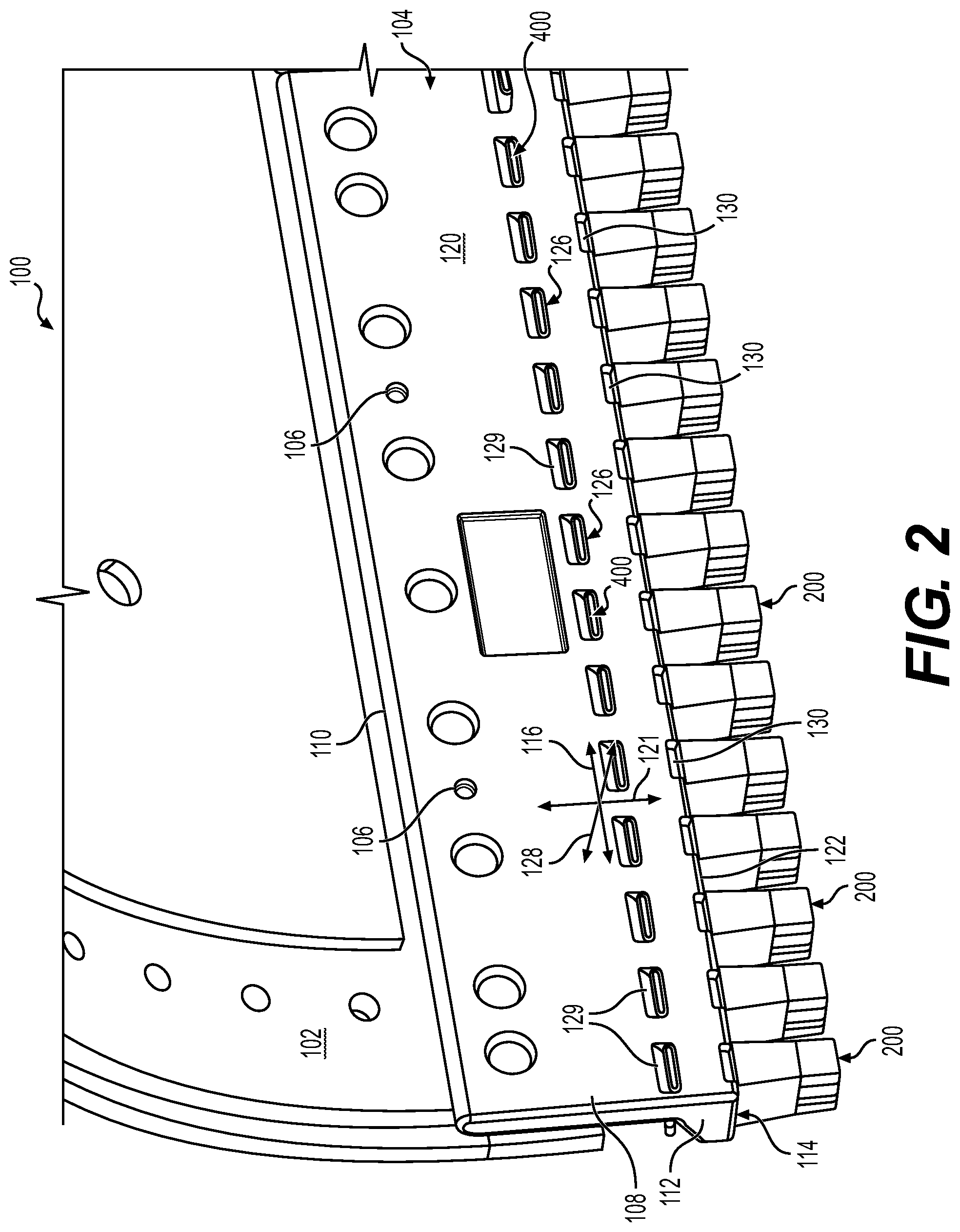 Patent US12460392 Figure 2 – Front access for bit retention