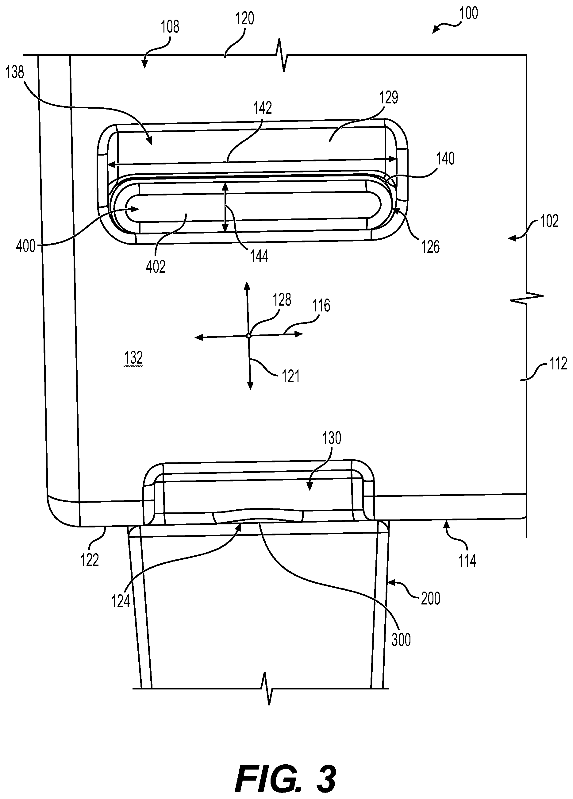Patent US12460392 Figure 3 – Front access for bit retention