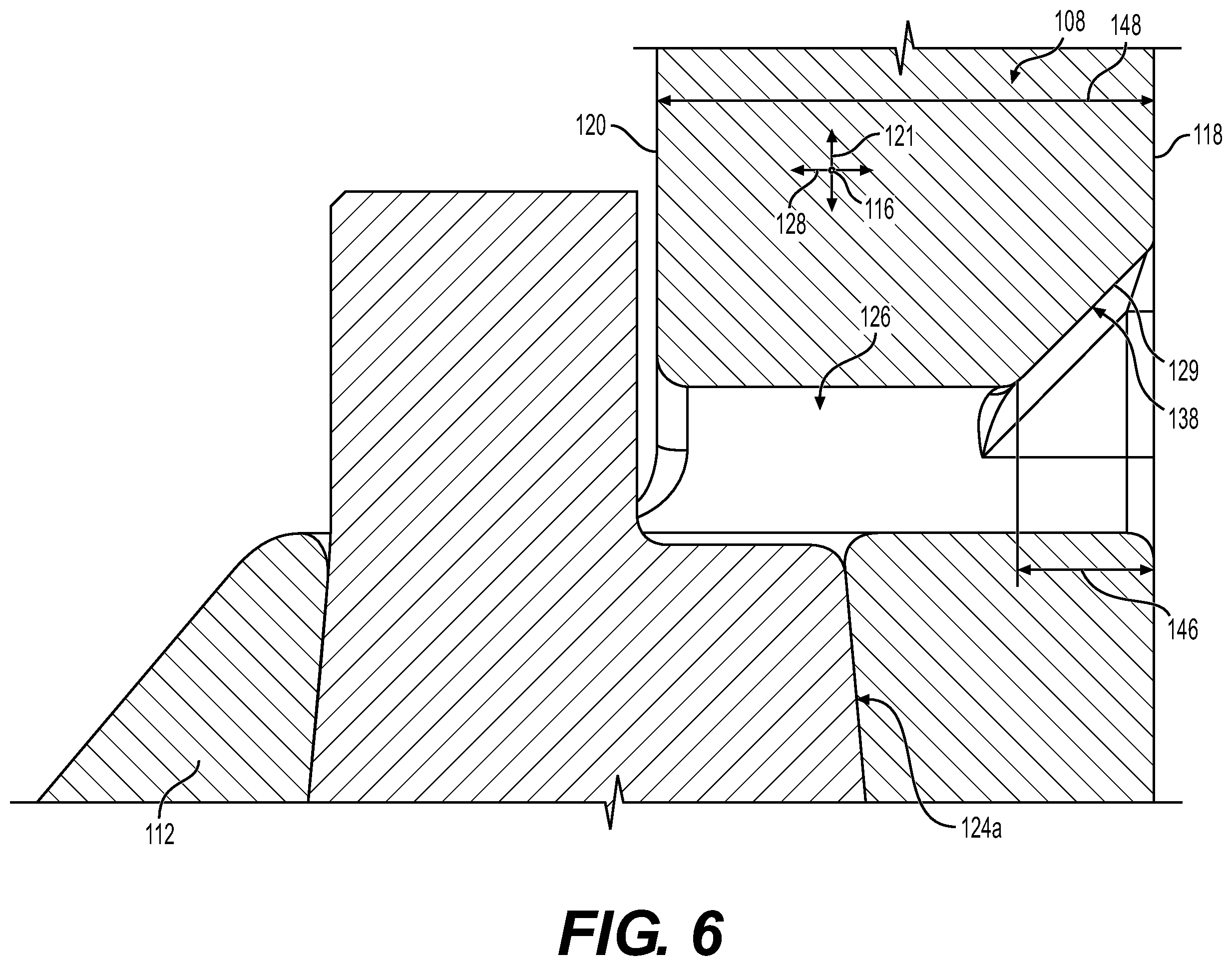 Patent US12460392 Figure 6 – Front access for bit retention