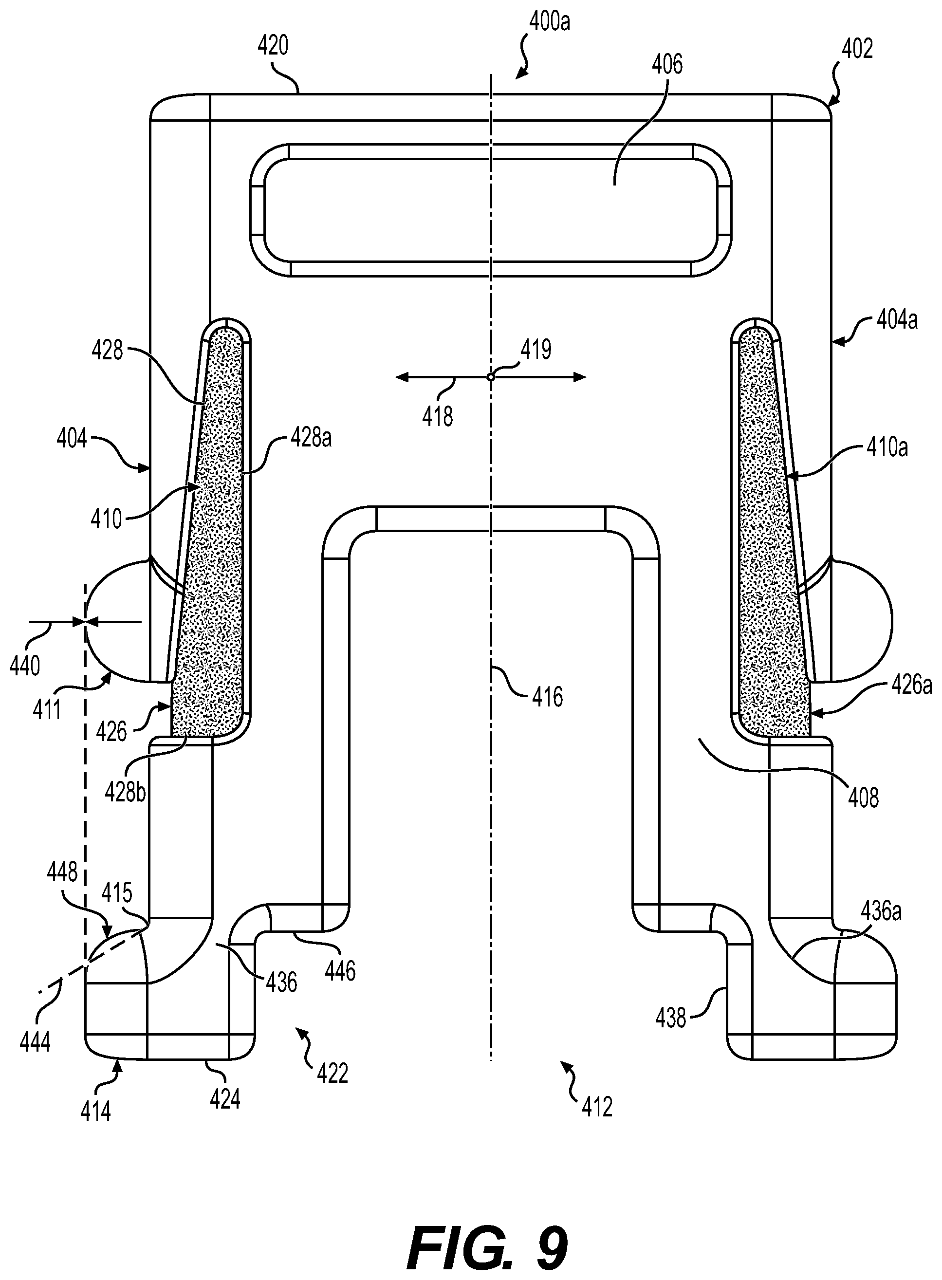 Patent US12460392 Figure 9 – Front access for bit retention