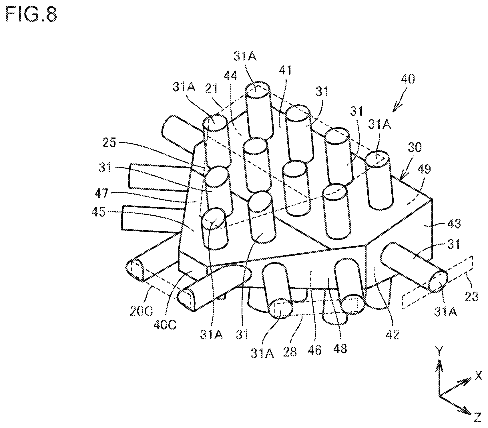Patent US12460393 Figure 5 – Wear resistant component