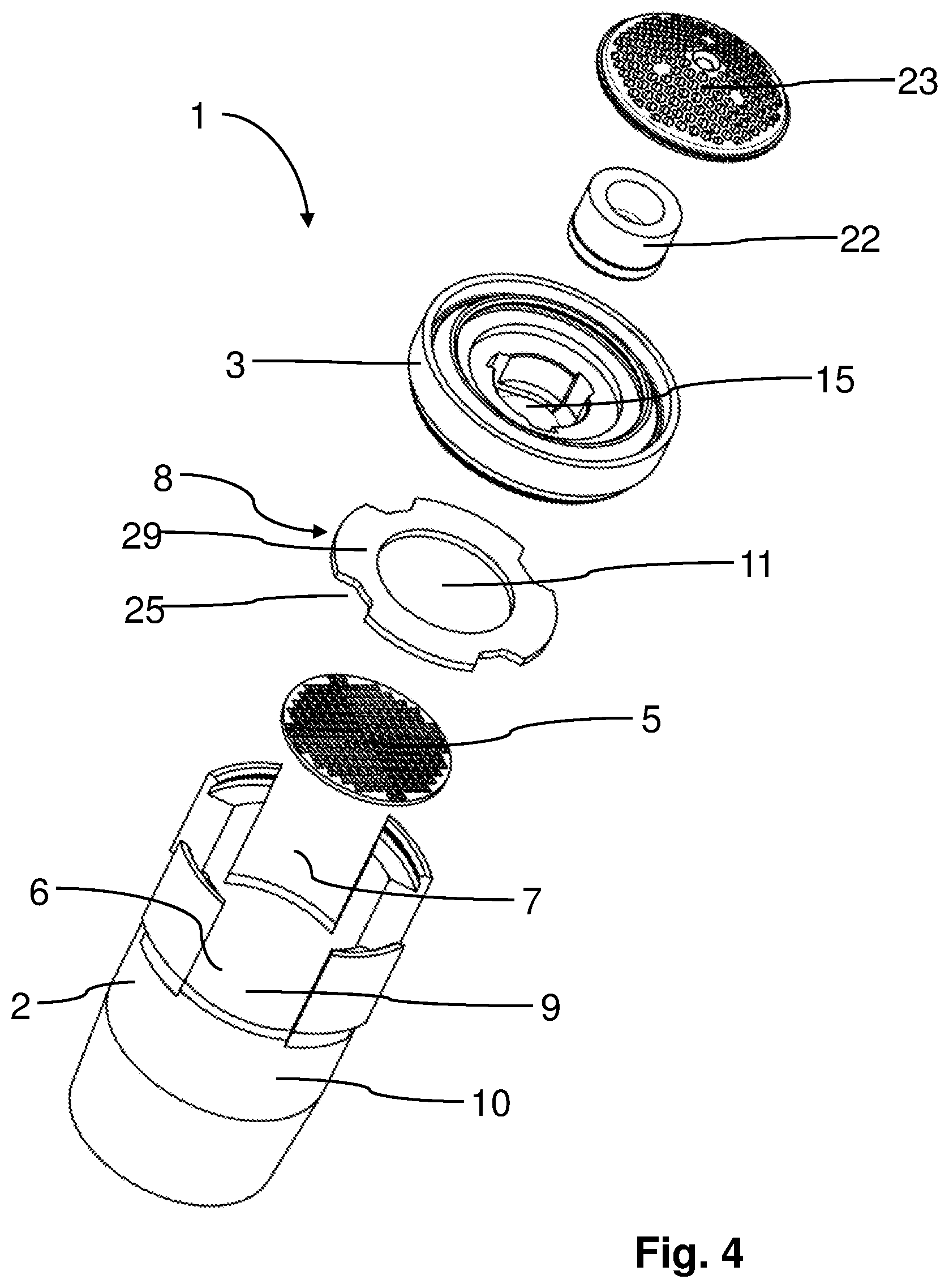 Patent US12460400 Figure 2 – Aerator for generating an aerated liquid stream