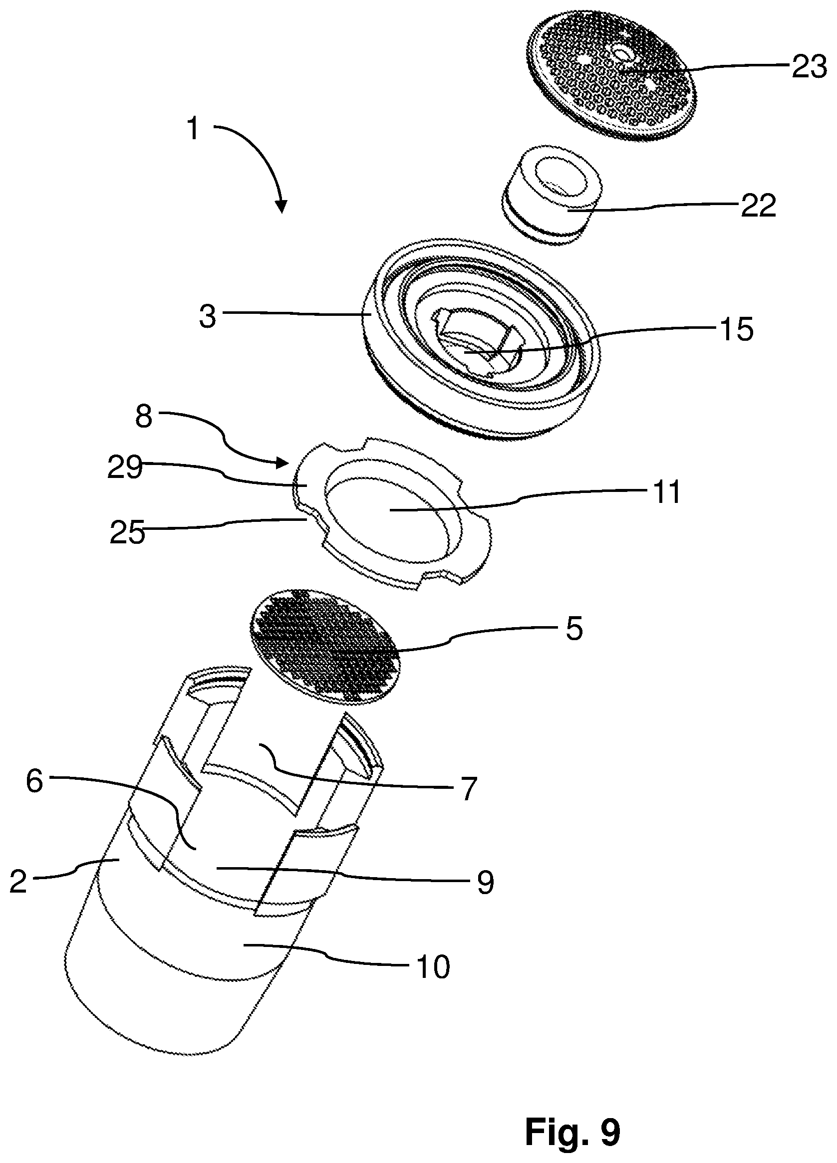 Patent US12460400 Figure 5 – Aerator for generating an aerated liquid stream