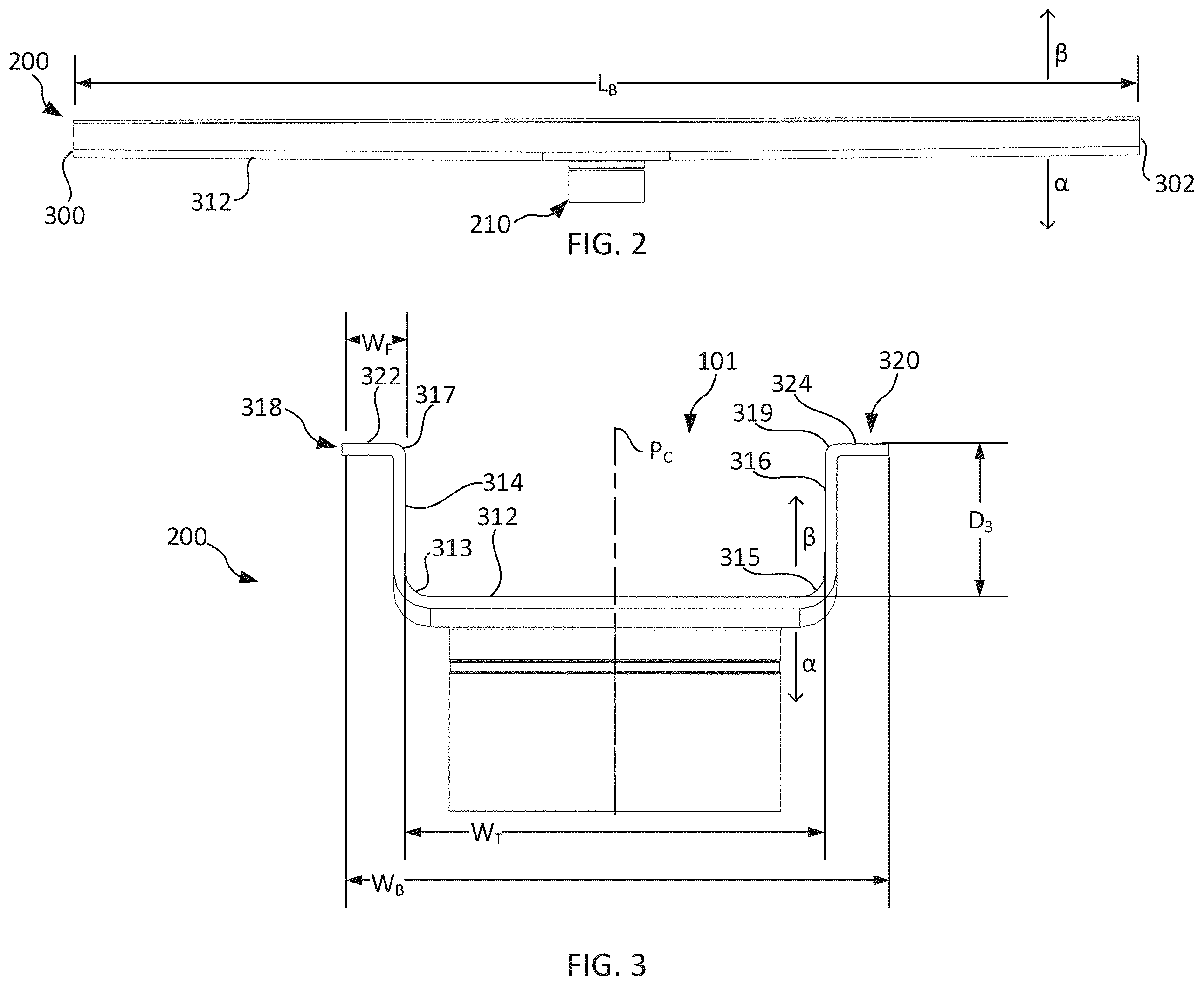 Patent US12460401 Figure 2 – Linear drain assembly