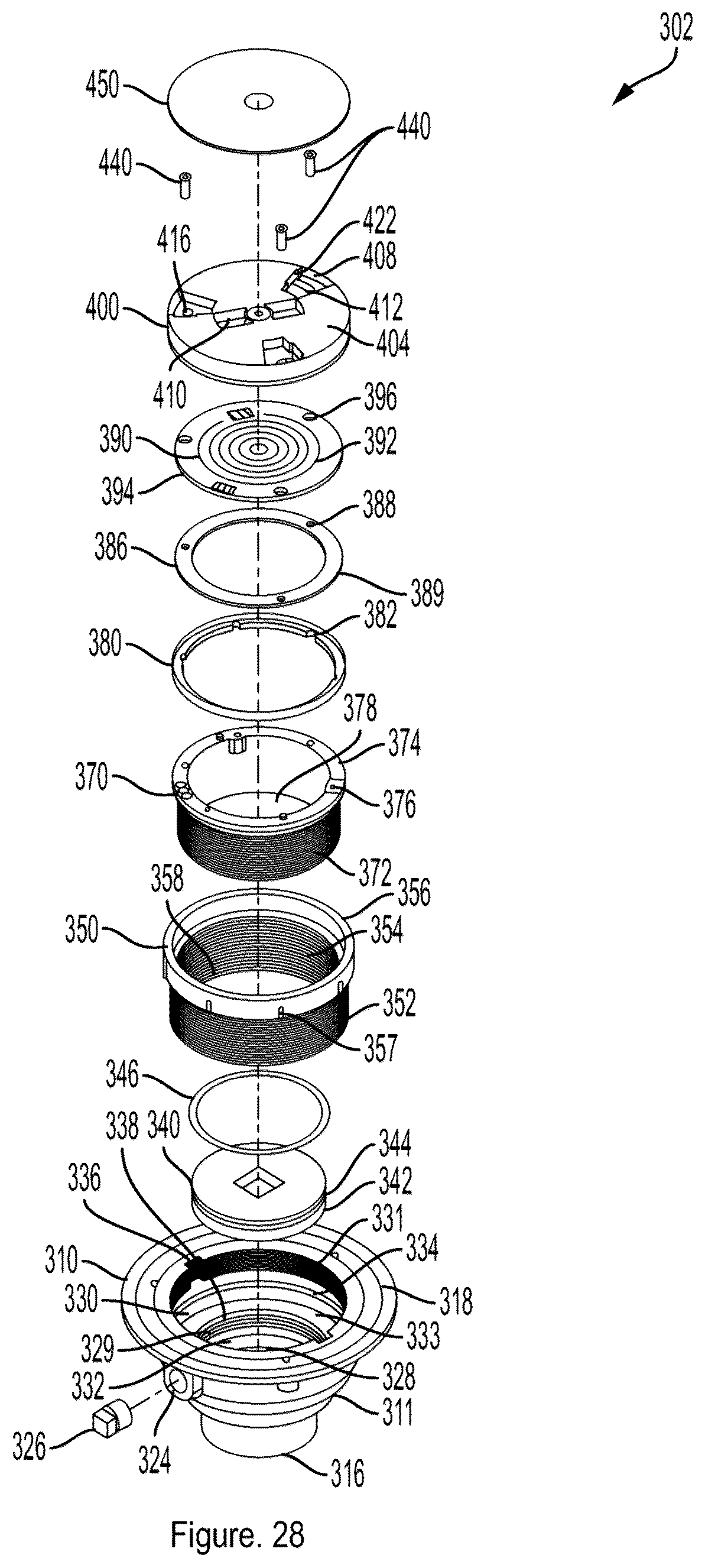 Patent US12460402 Figure 16 – Fast installation cap and drain
