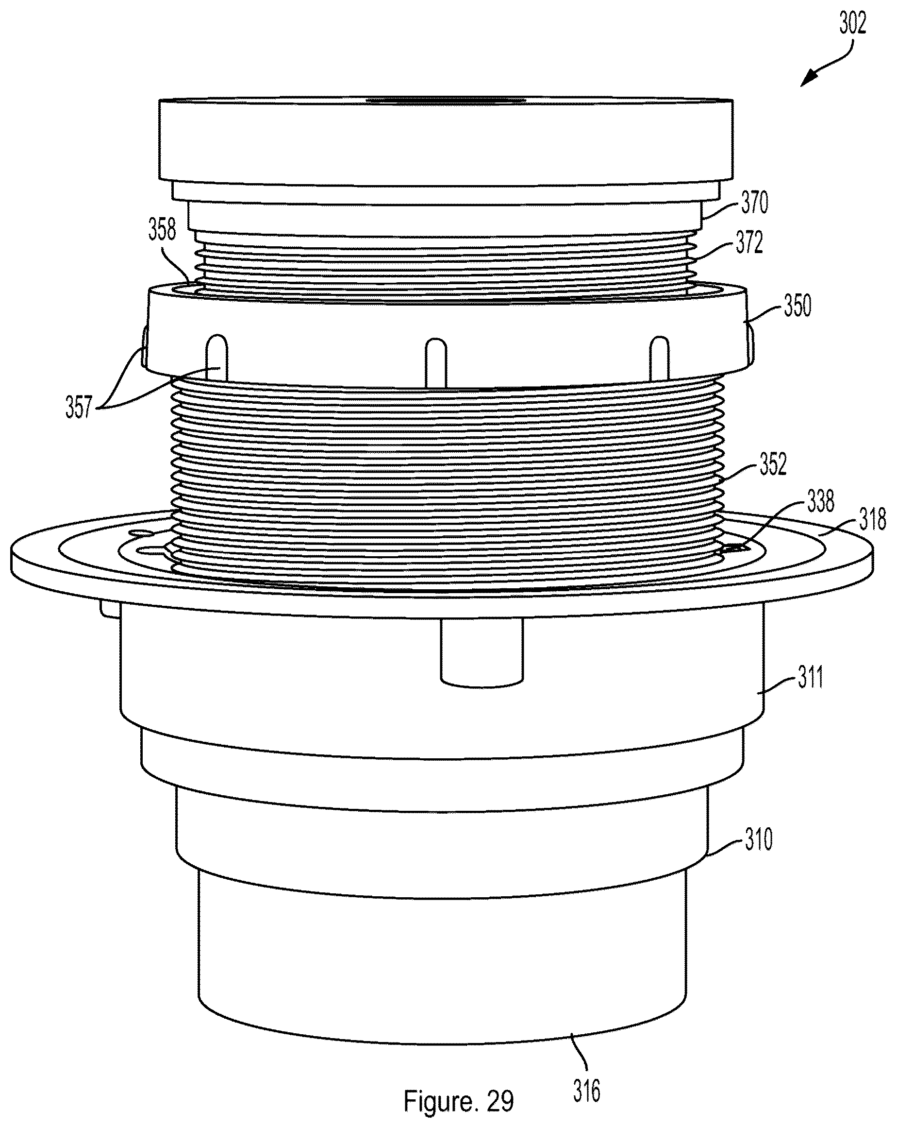 Patent US12460402 Figure 17 – Fast installation cap and drain