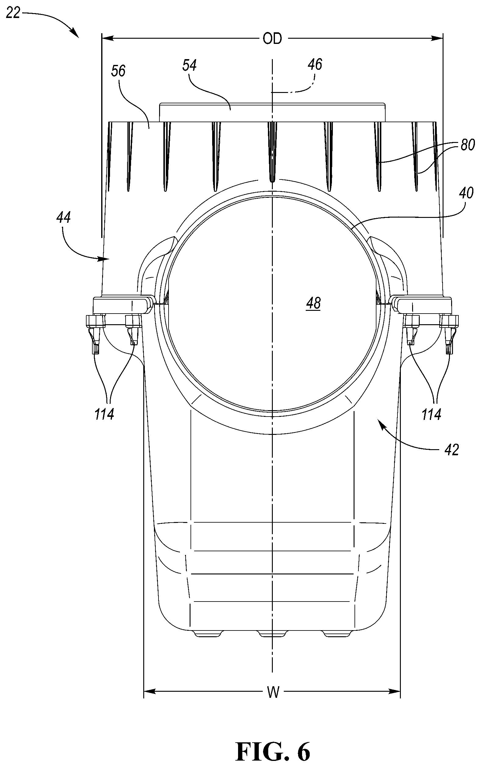 Patent US12460403 Figure 6 – Catch basin system and corresponding water drainage system