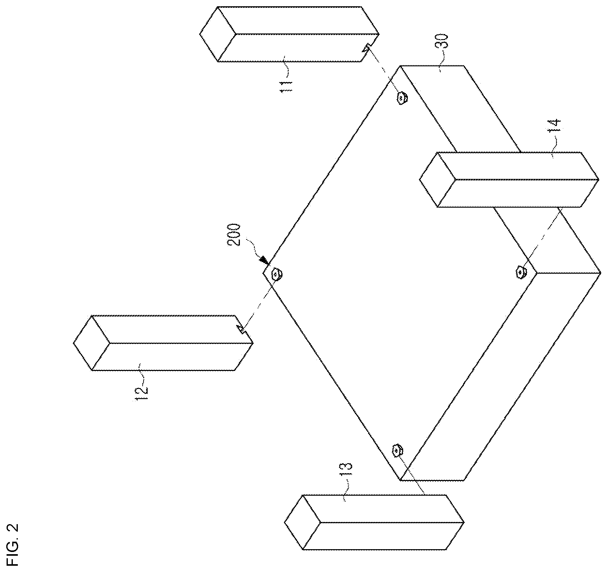 Patent US12460405 Figure 2 – Method for horizontal leveling coupling between concrete foundation and wooden vertical beams