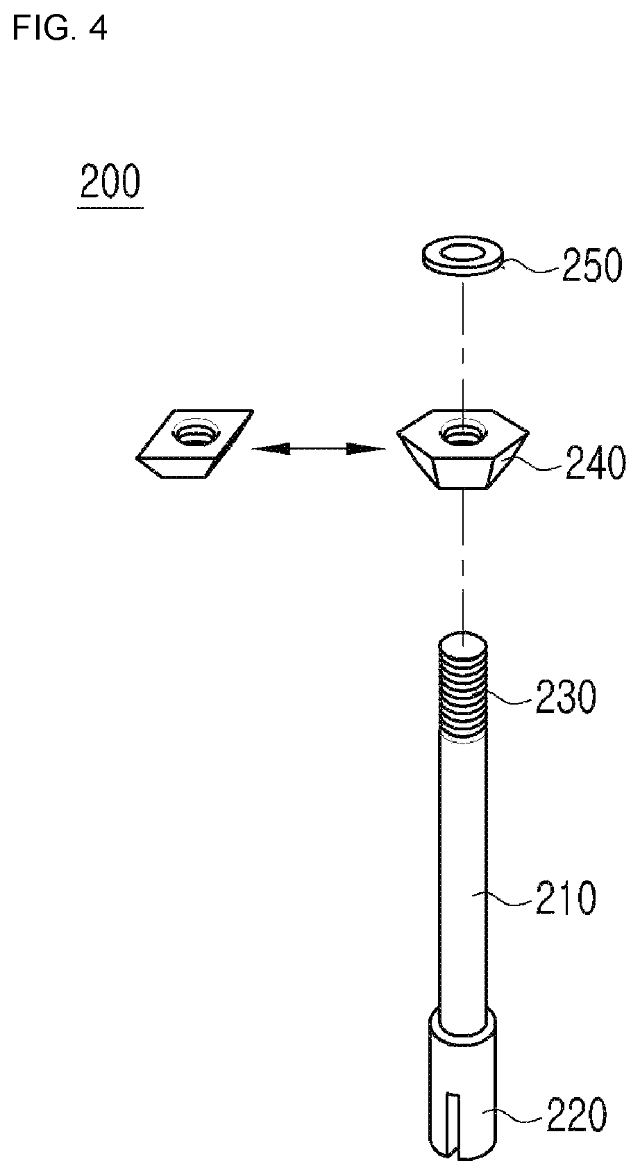 Patent US12460405 Figure 4 – Method for horizontal leveling coupling between concrete foundation and wooden vertical beams