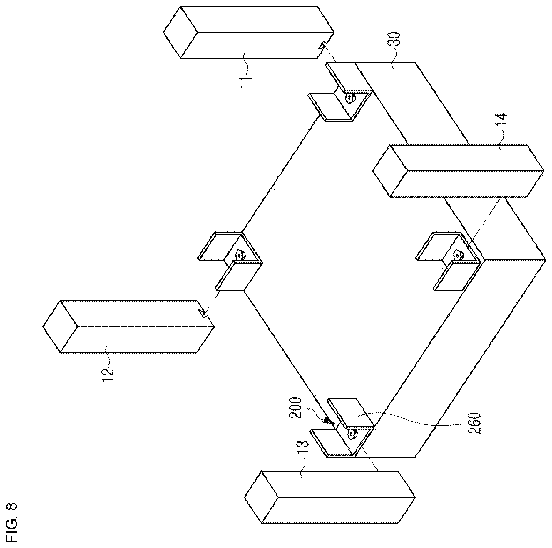 Patent US12460405 Figure 8 – Method for horizontal leveling coupling between concrete foundation and wooden vertical beams