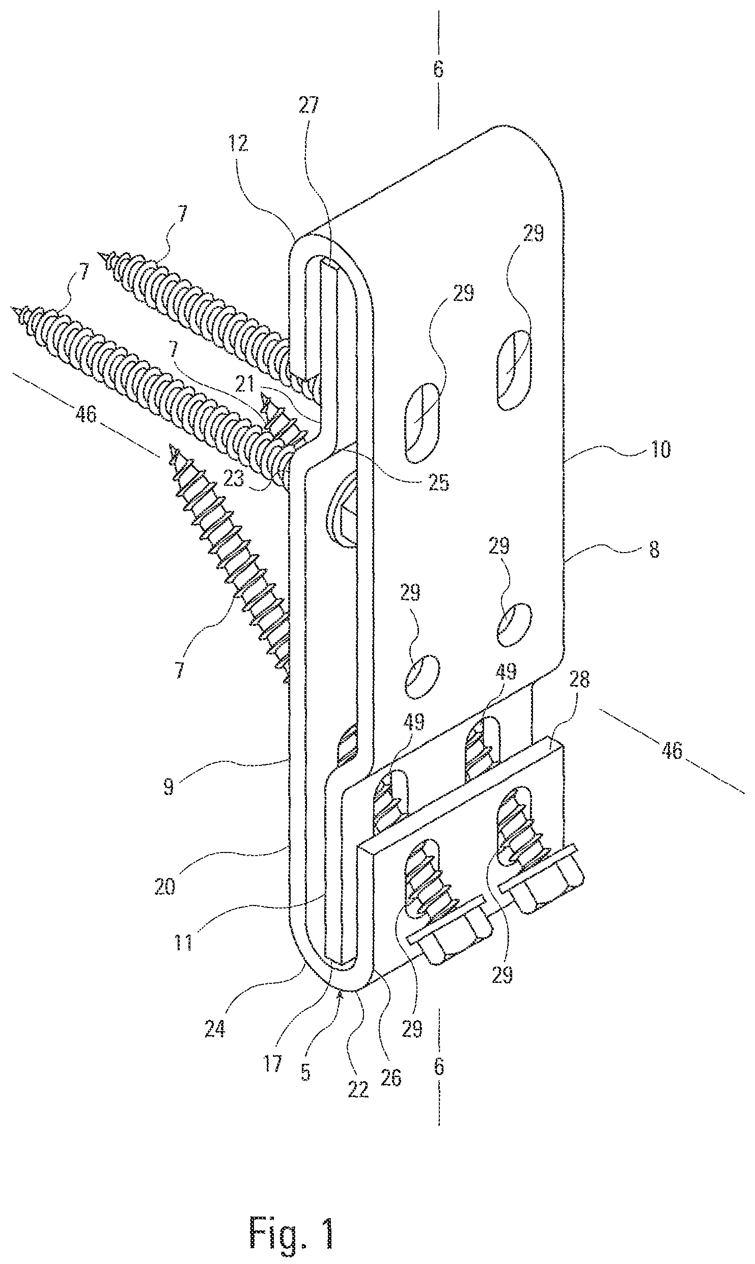 Patent US12460406 — Concealed hanger — Figure 1