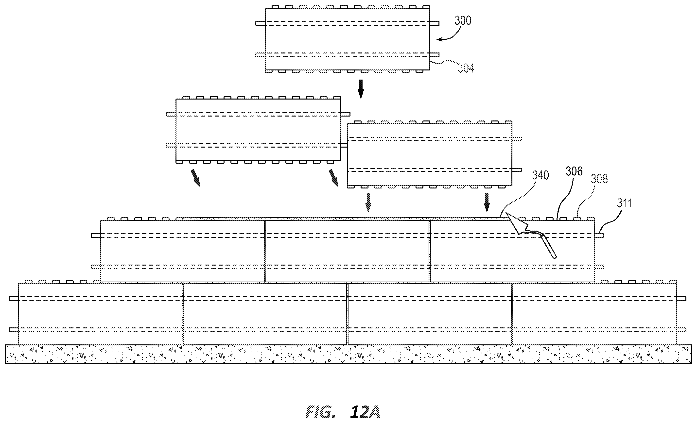 Patent US12460409 Figure 8 – Lightweight blocks with stone-like appearance