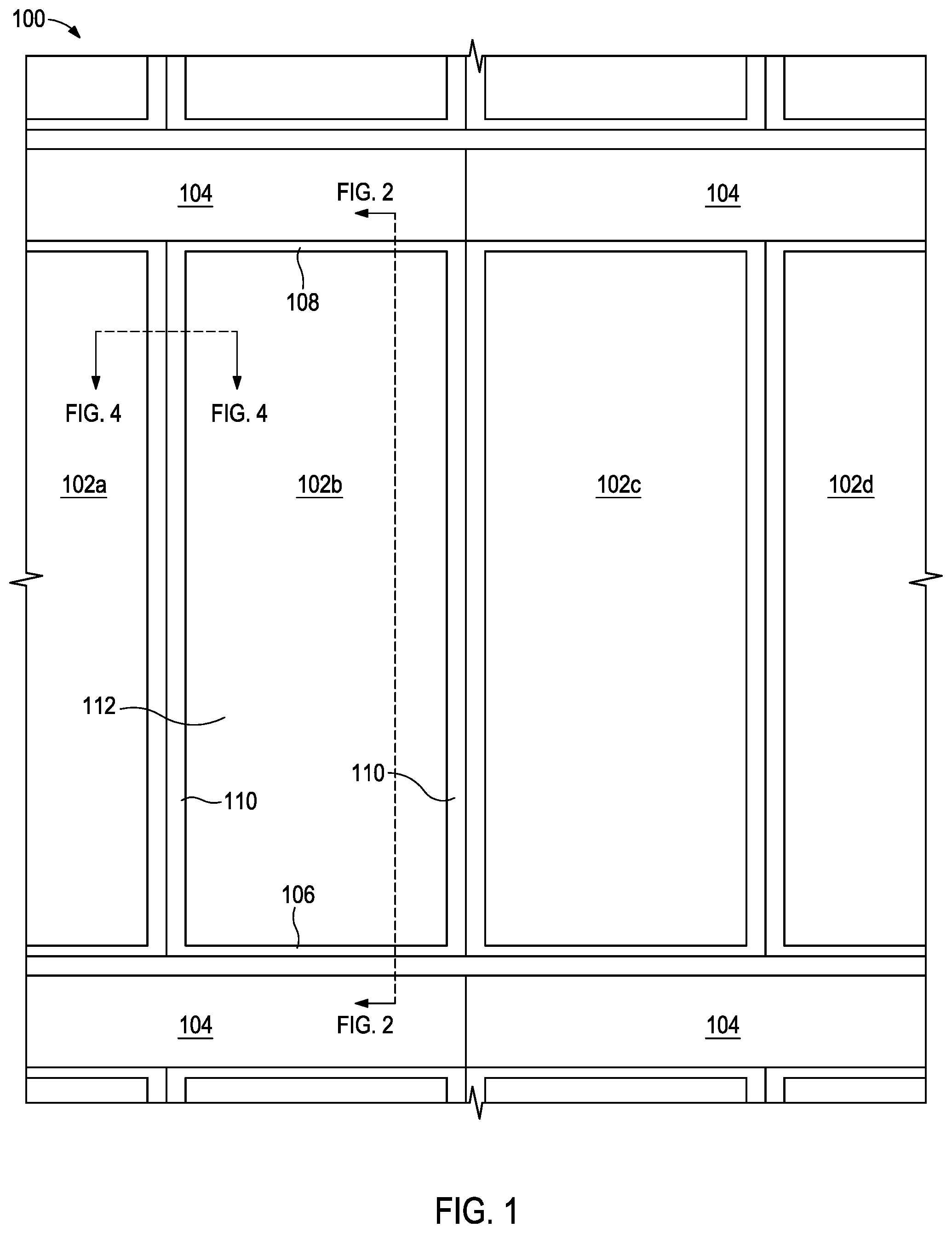 Patent US12460411 Figure 1 – Pre-glazed window wall system