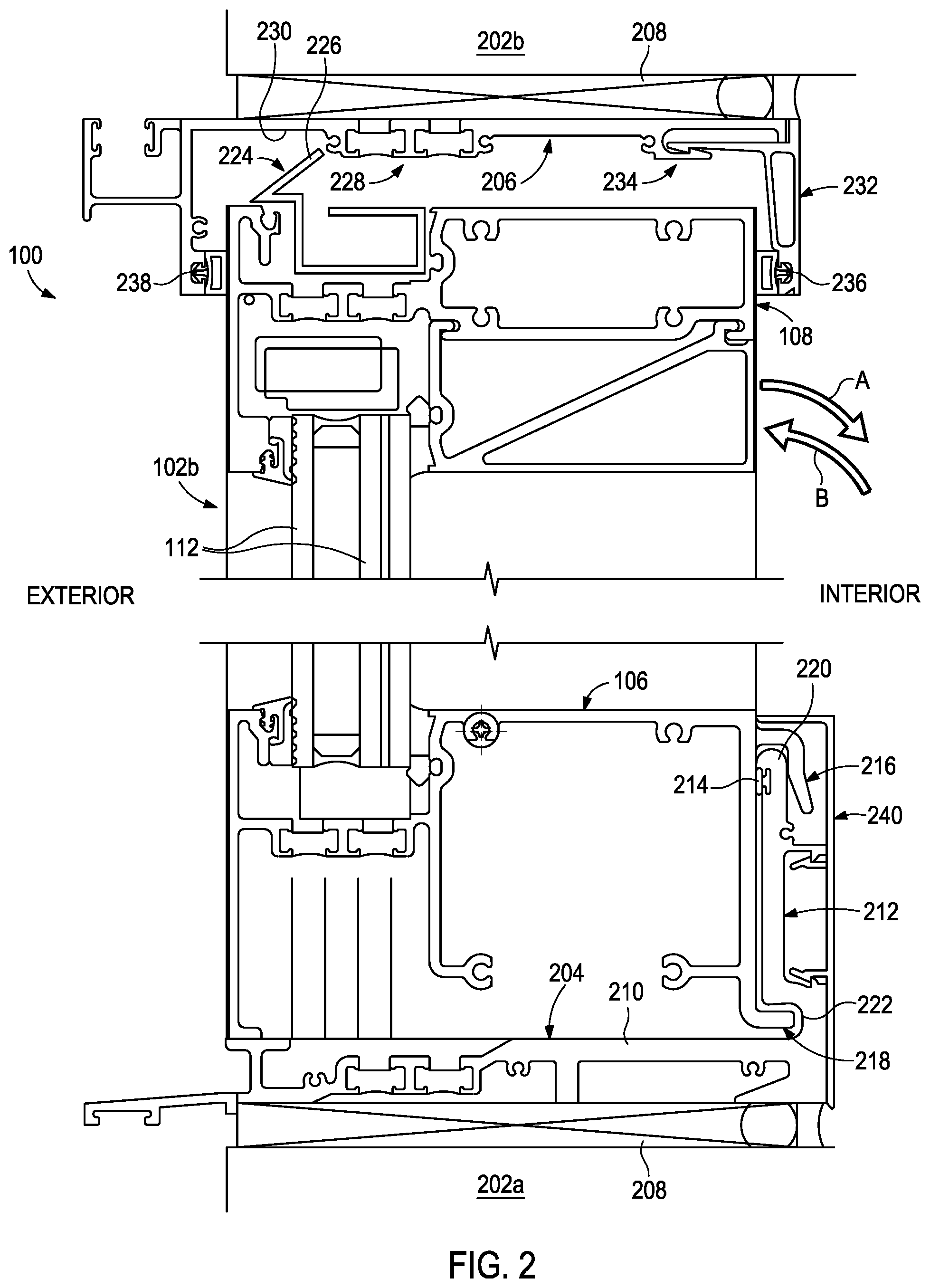Patent US12460411 Figure 2 – Pre-glazed window wall system