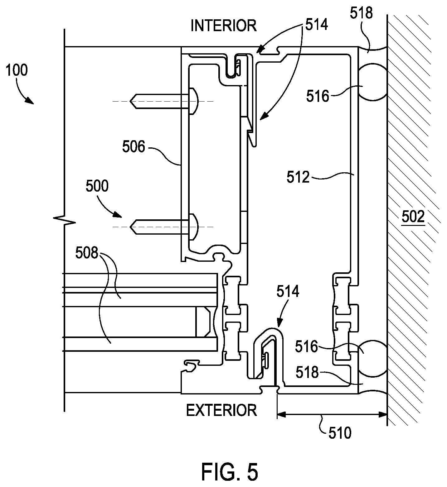 Patent US12460411 Figure 4 – Pre-glazed window wall system
