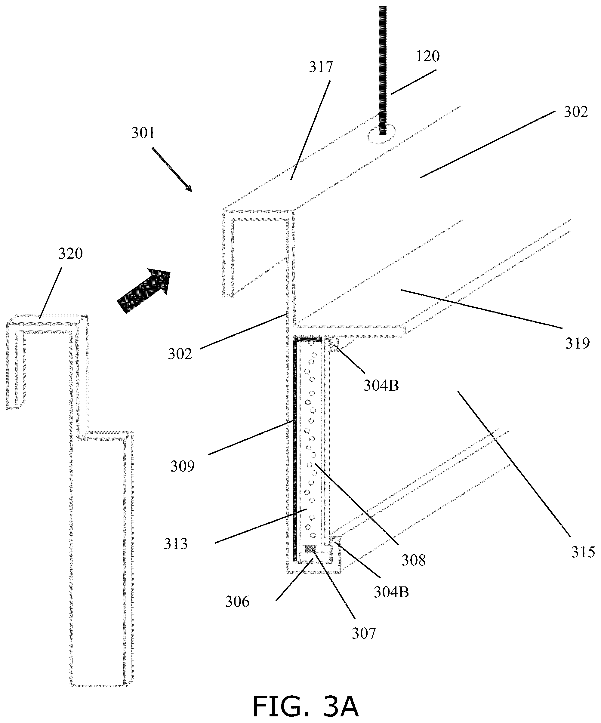Patent US12460413 Figure 3 – Configurable linear lighting module for suspended ceiling grid assemblies