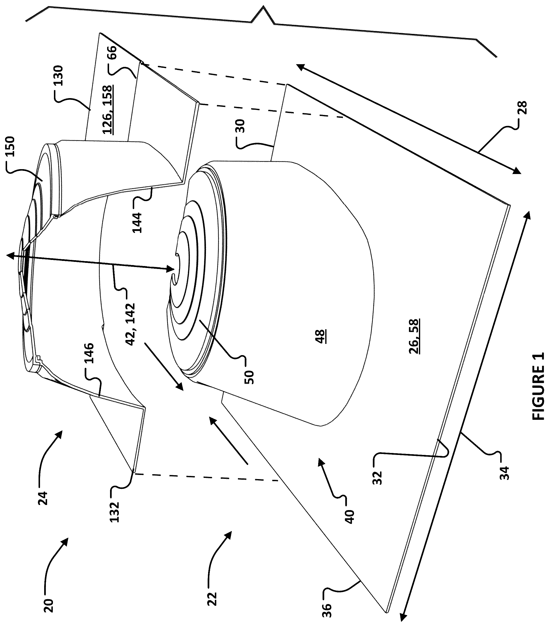 Patent US12460415 Figure 1 – Roof flashing