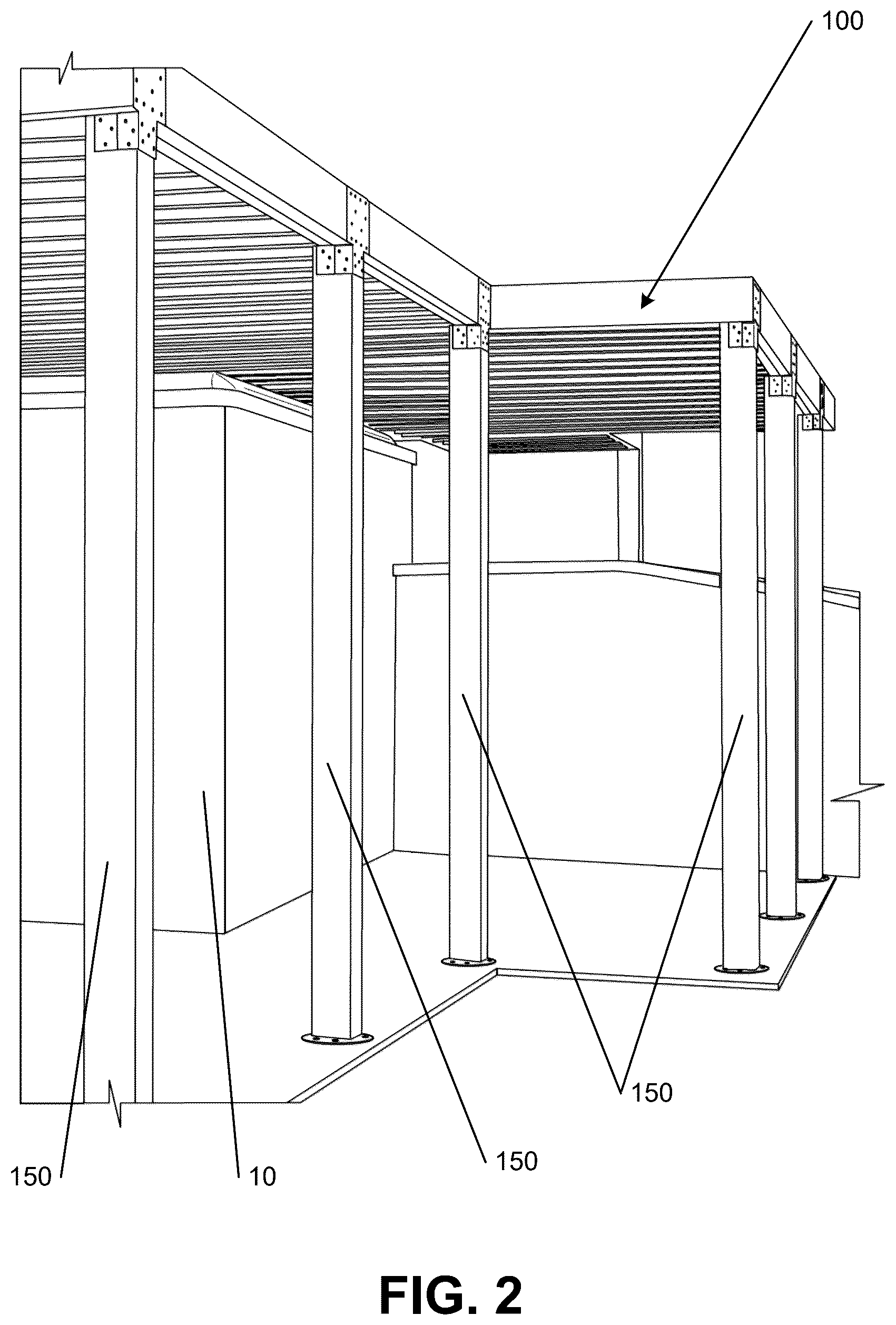 Patent US12460416 Figure 2 – Metal and steel substructure framing systems