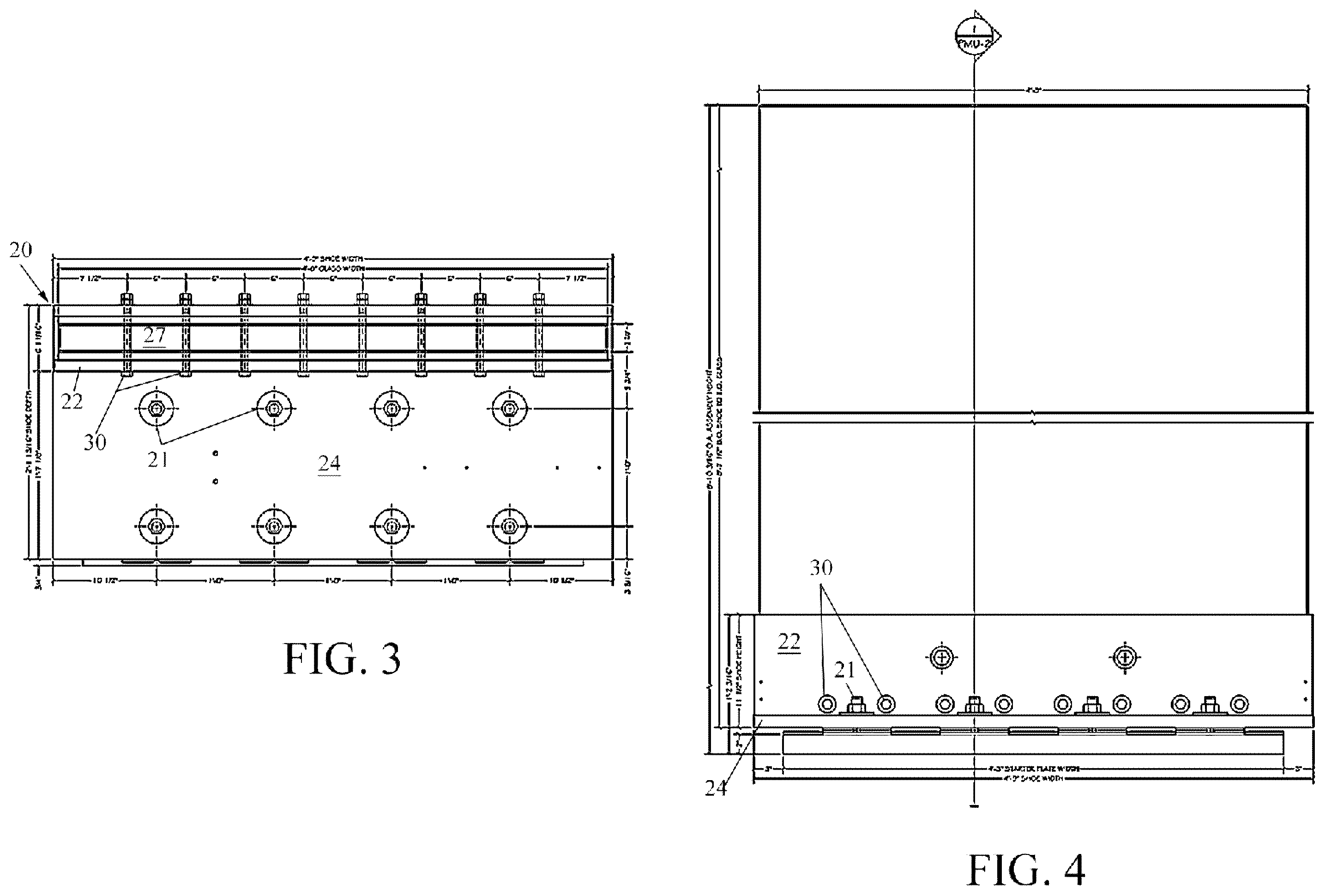 Patent US12460417 Figure 3 – Adjustable glass windscreen system
