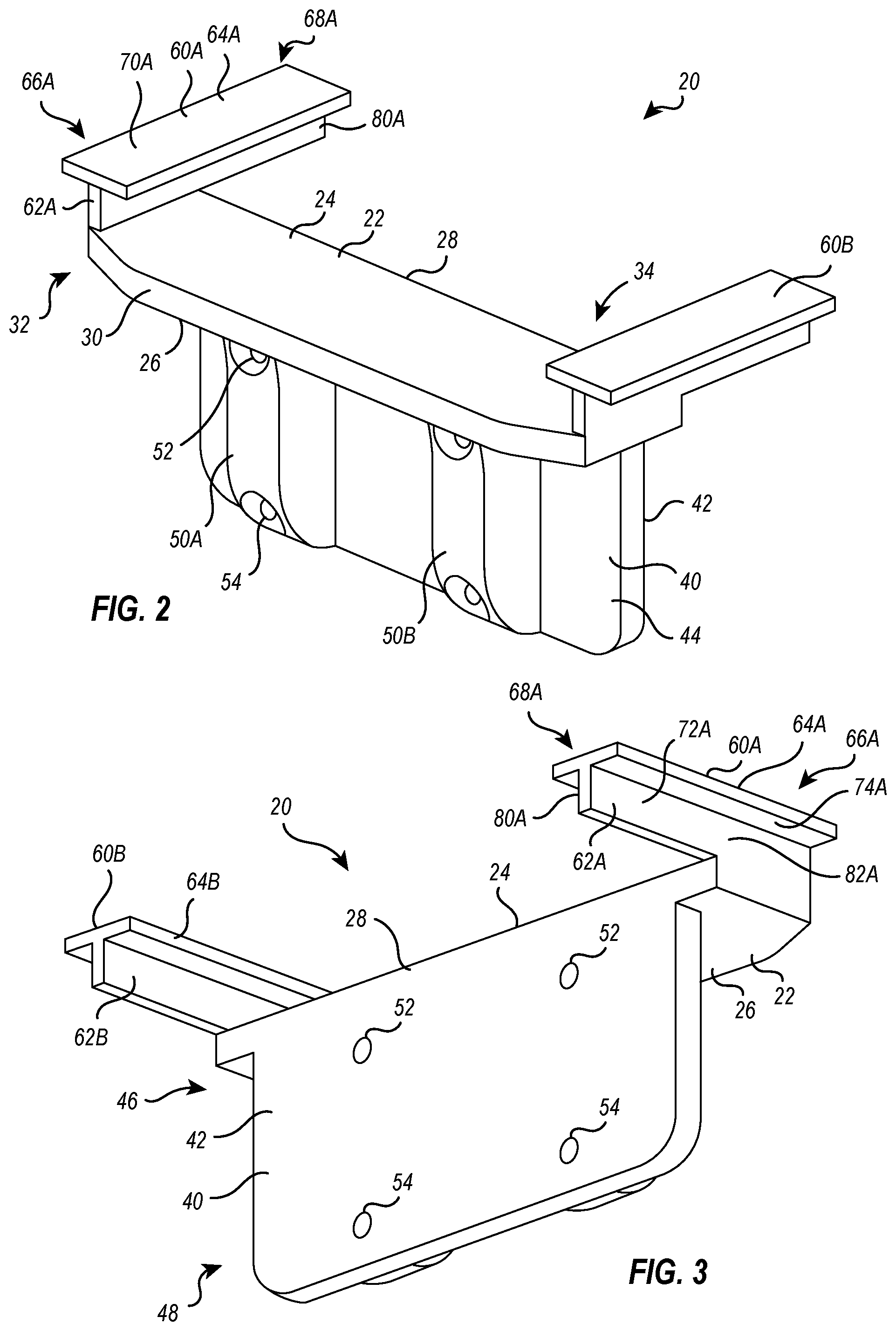 Patent US12460423 Figure 2 – Bracket for interconnecting the terminal end of deck boards and related methods