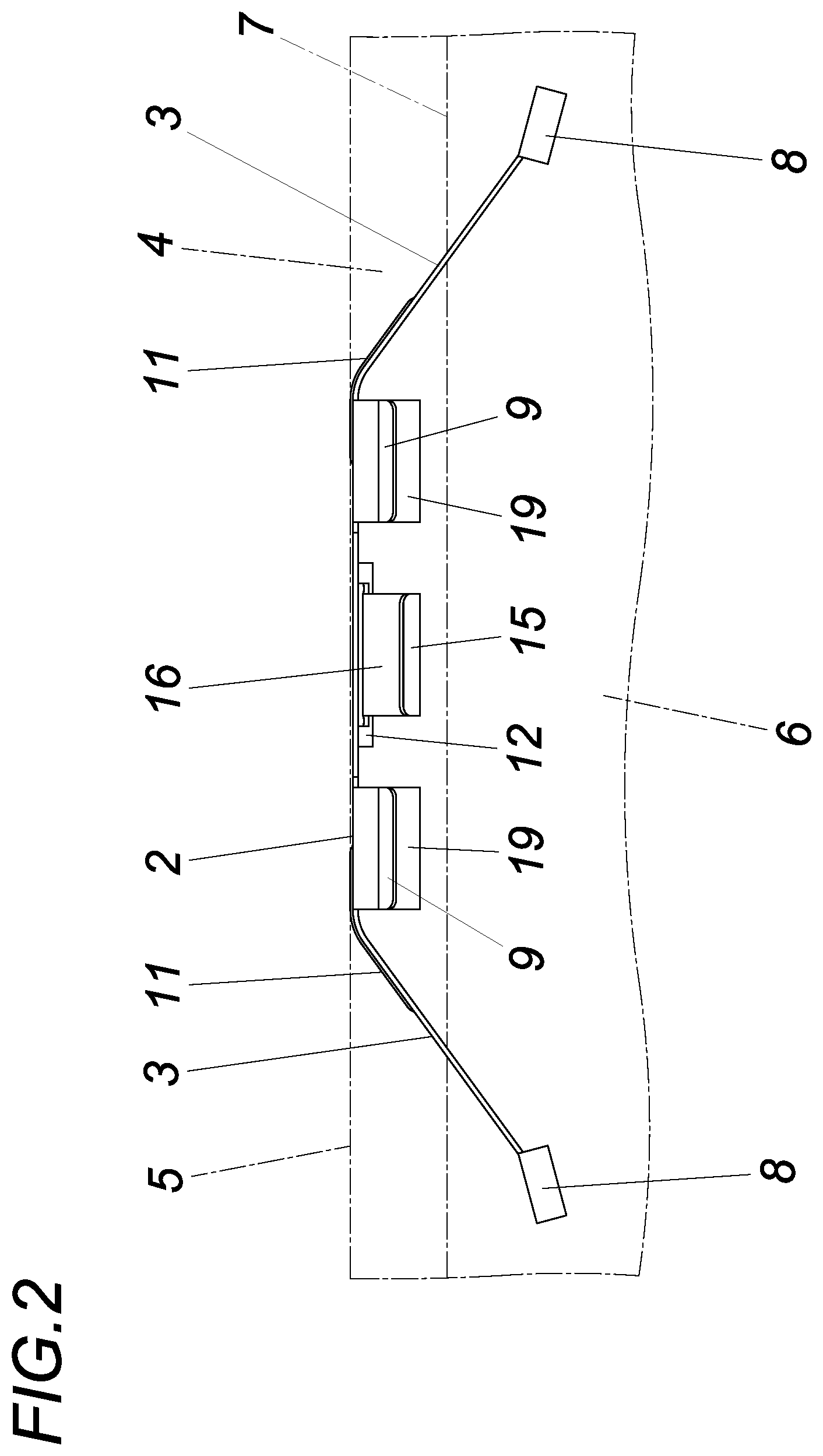 Patent US12460428 Figure 2 – Device for fastening a finishing strip
