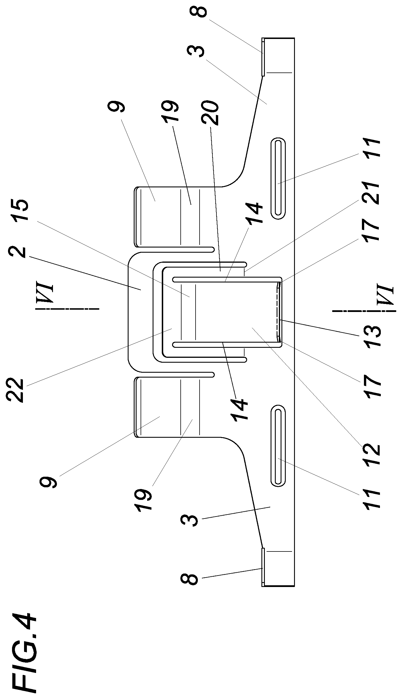 Patent US12460428 Figure 4 – Device for fastening a finishing strip
