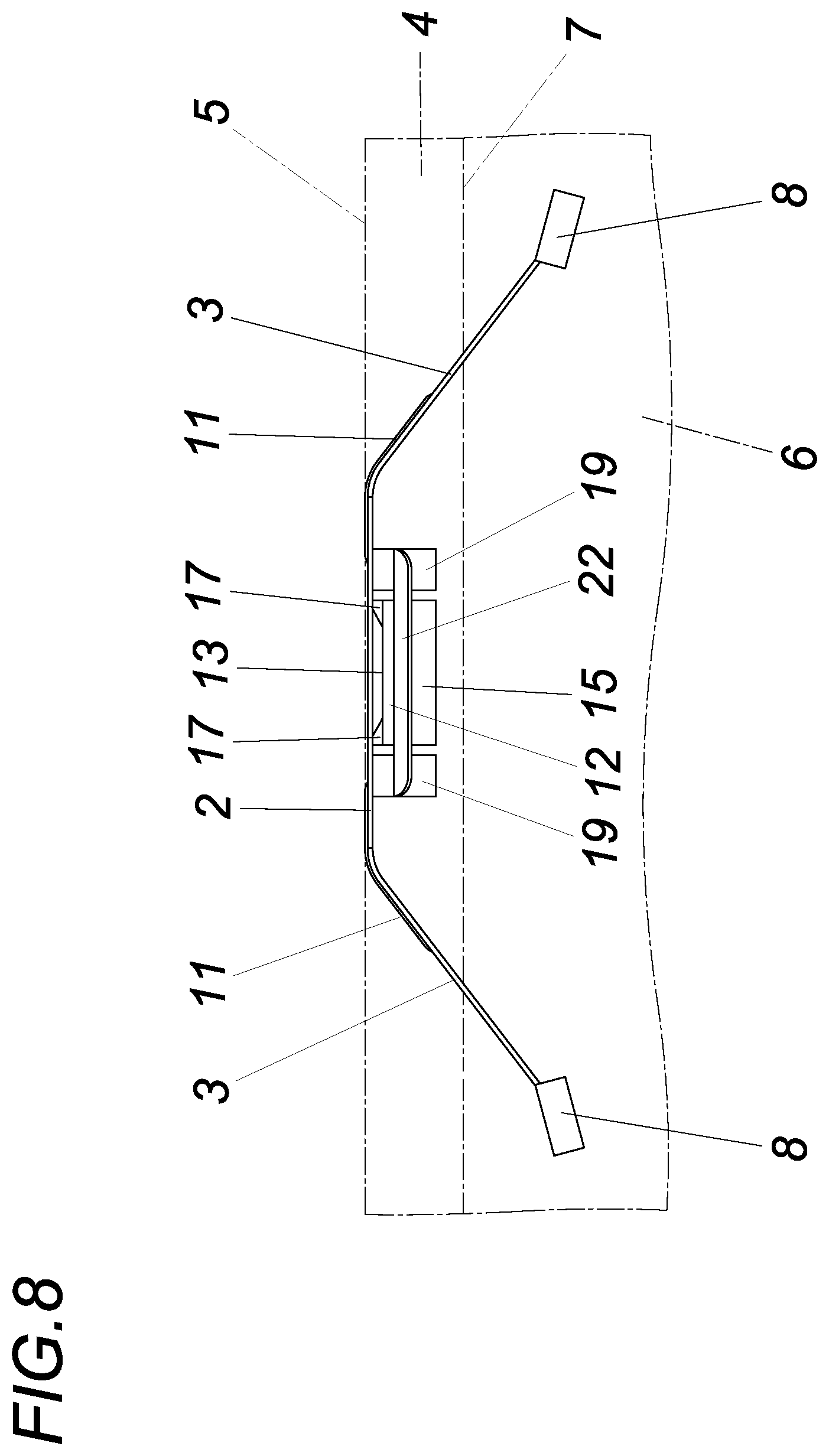 Patent US12460428 Figure 8 – Device for fastening a finishing strip