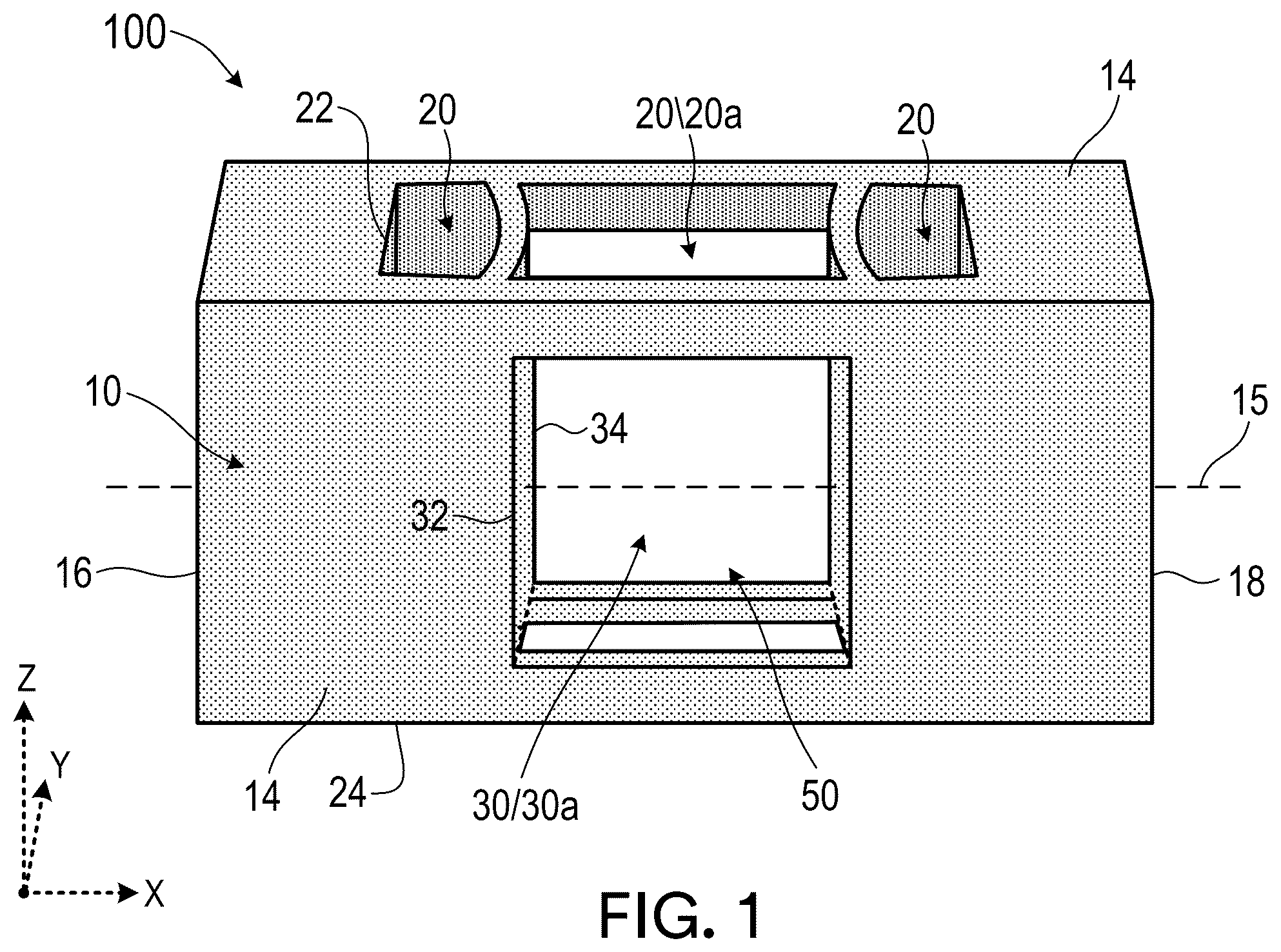 Patent US12460429 Figure 1 – Linear spacing system